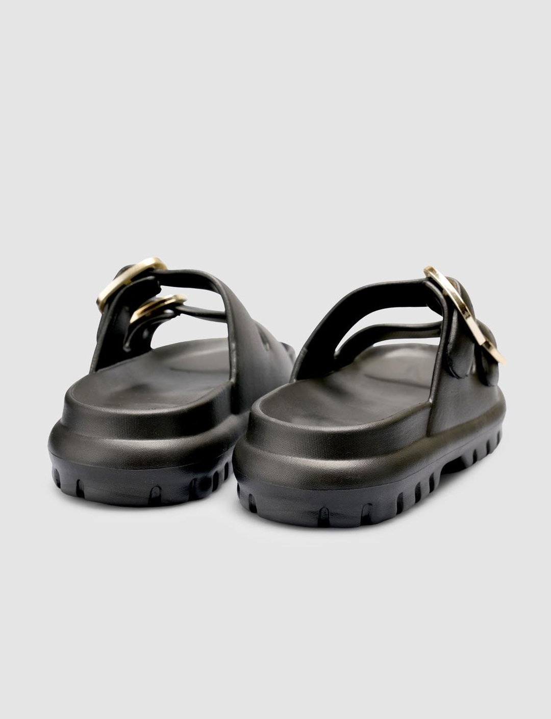 Vegan Deri Siyah Kadın Terlik