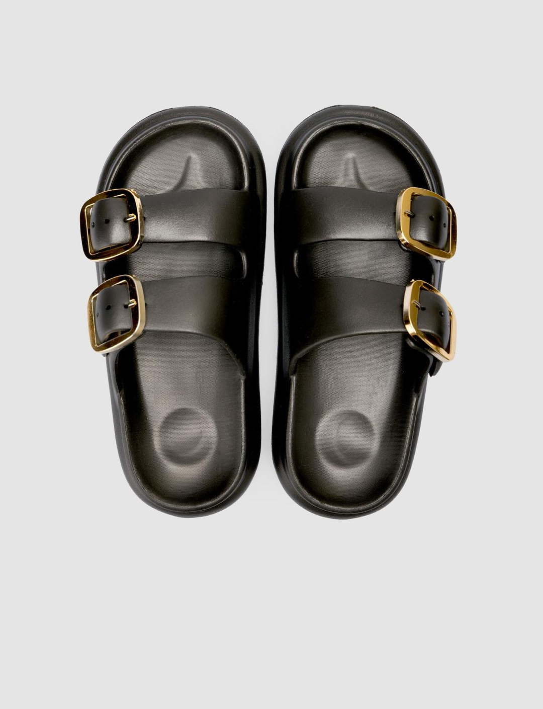 Vegan Deri Siyah Kadın Terlik