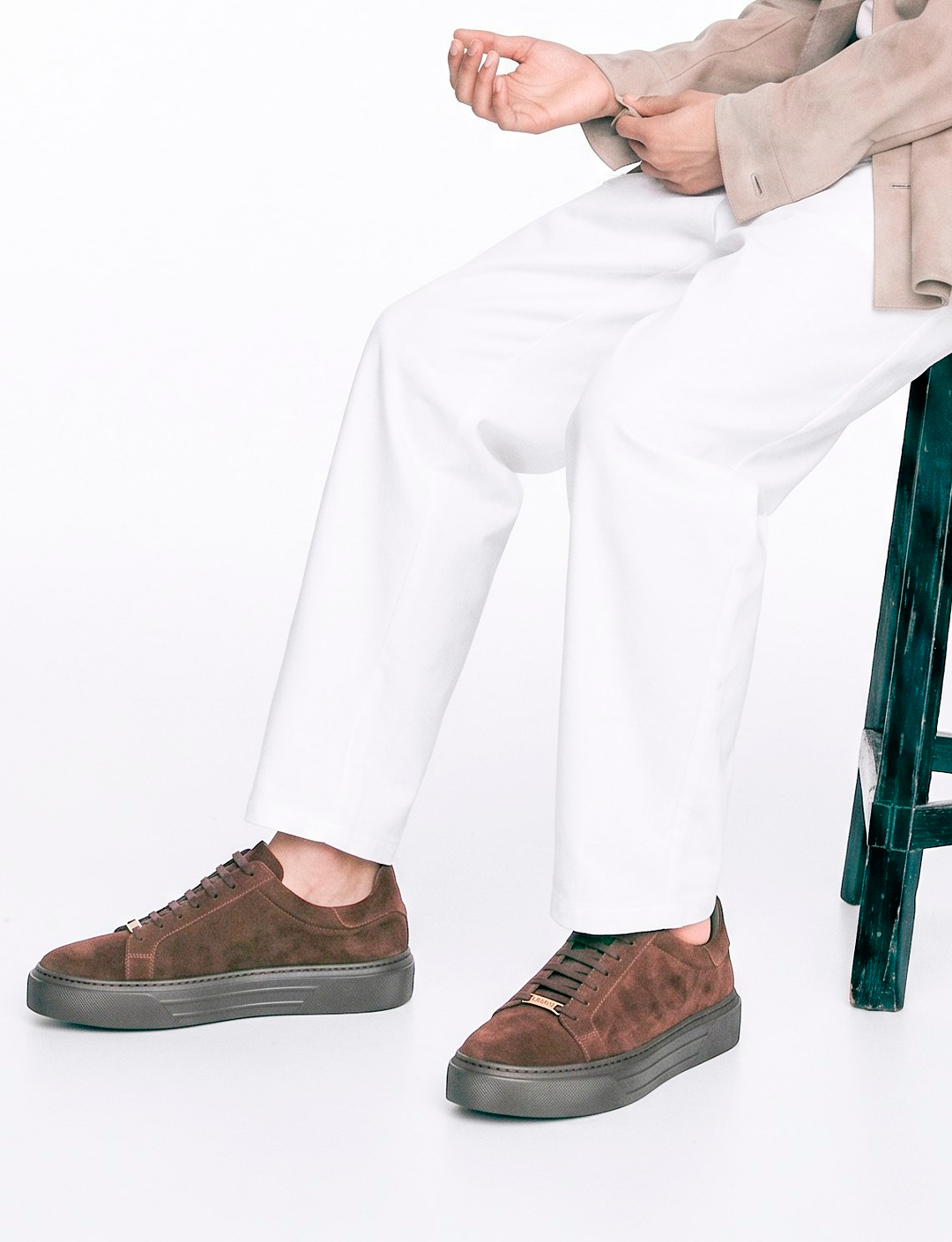 Mink Suede Genuine Leather Men's Sneakers