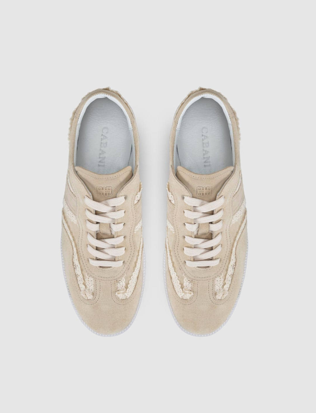 Volanar Hakiki Deri Latte Dantel Detaylı Günlük Sneaker Ayakkabı