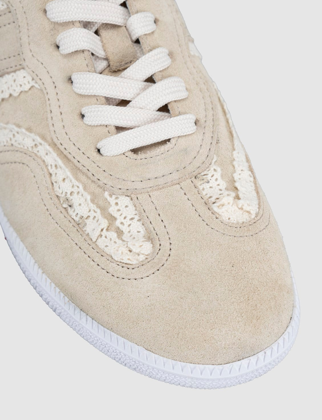 Volanar Hakiki Deri Latte Dantel Detaylı Günlük Sneaker Ayakkabı