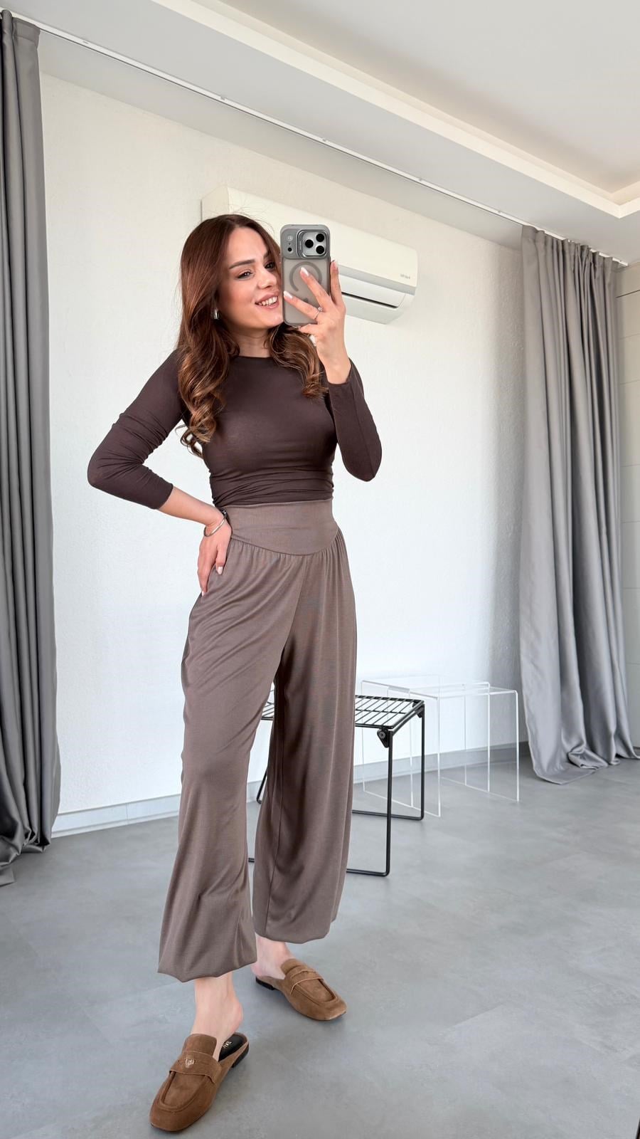 Dury Modern Kesim Paçası Lastikli Pantolon