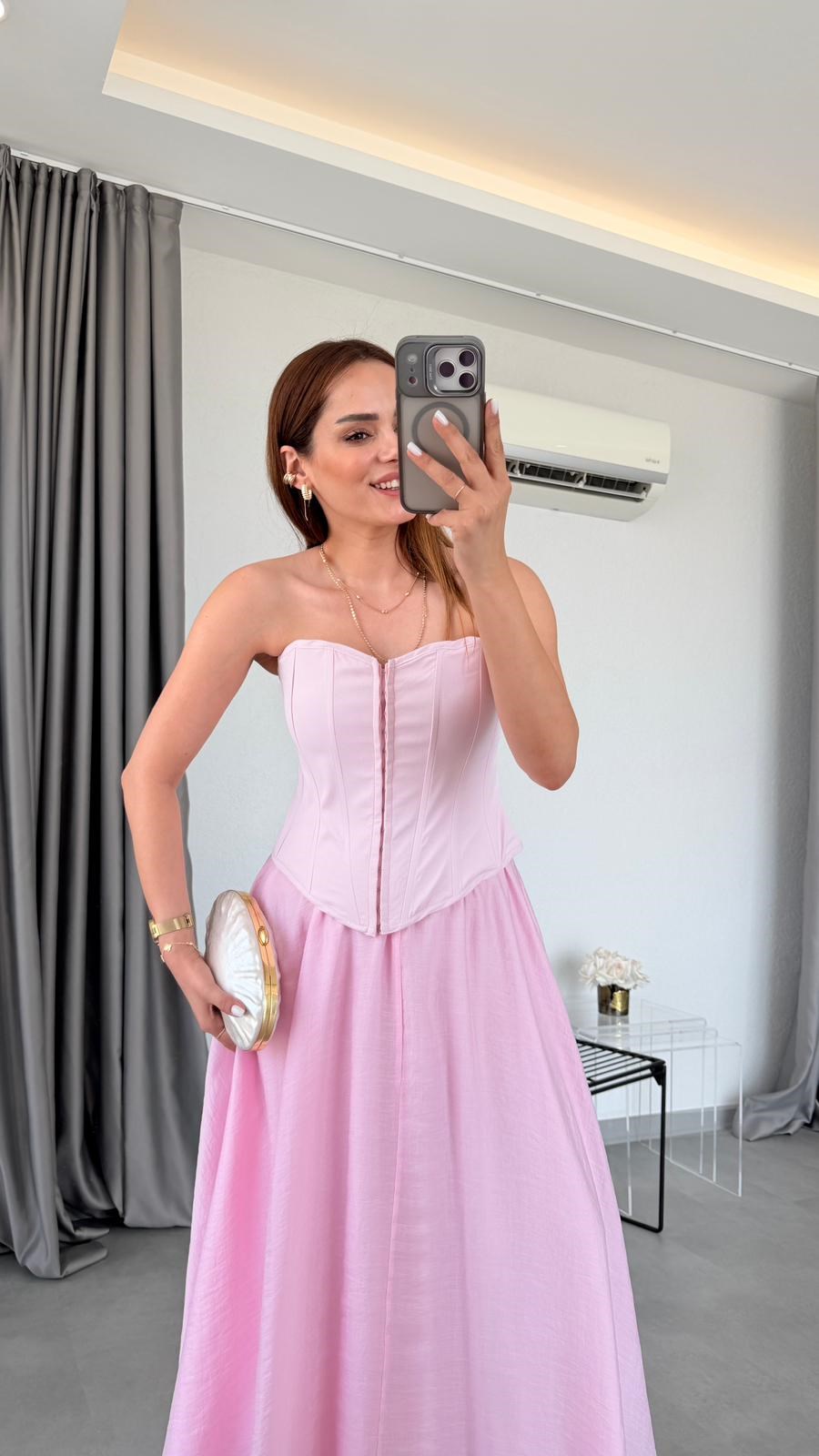 Pembe Galanthia Korsajlı Büstiyer