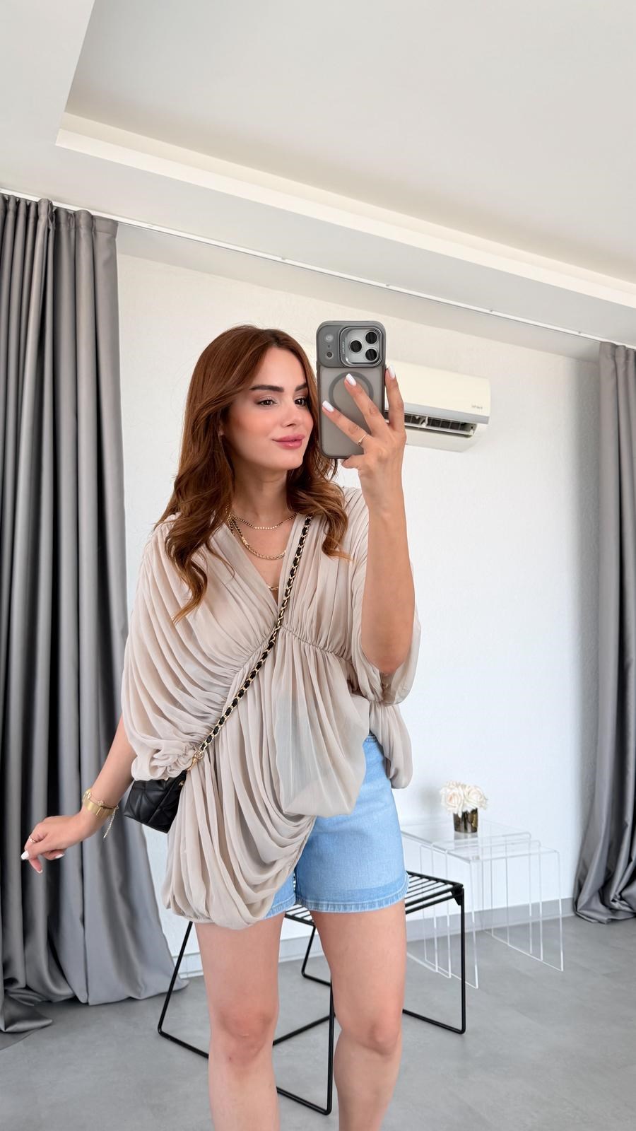 Açık Mavi Bloome Denim Mom Şort