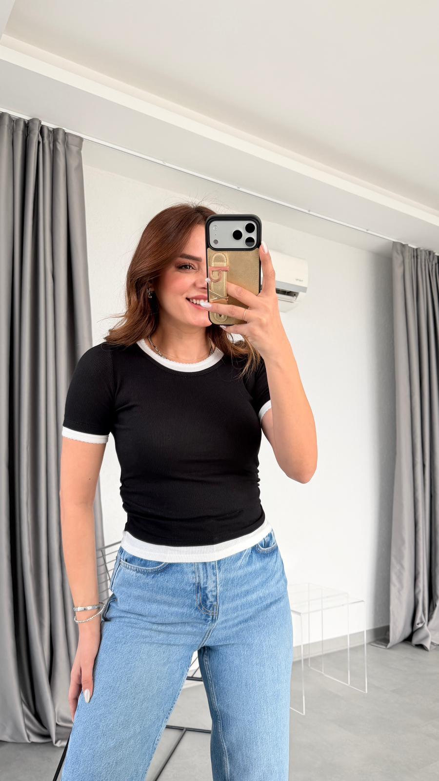 Diego Çift Katlı Büzgülü T-shirt