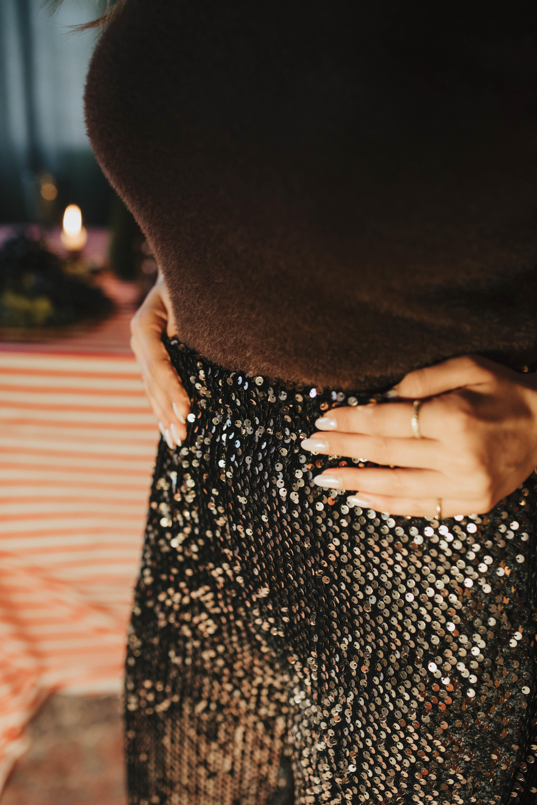 Siyah Pullu Pantolon