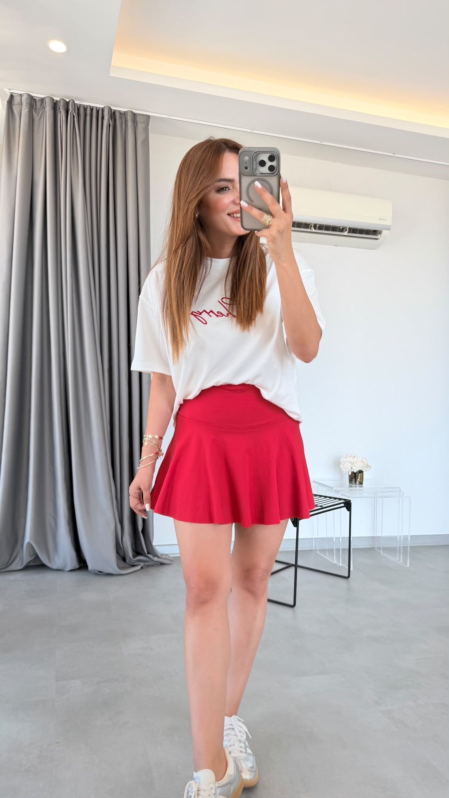 Kırmızı Ely Belize Şort Etek