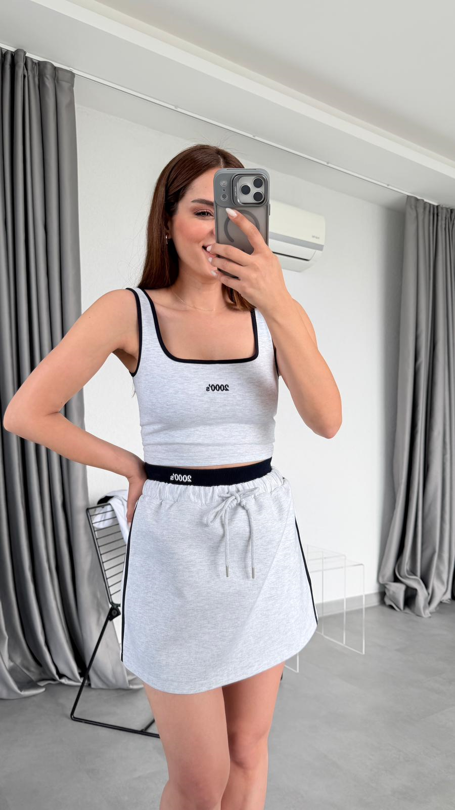 Cecilia Yazı Detaylı Crop Atlet