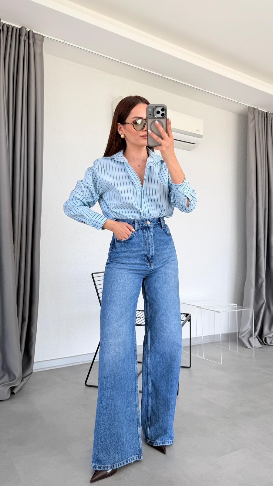 Daisy Deri Cep Detaylı Jean