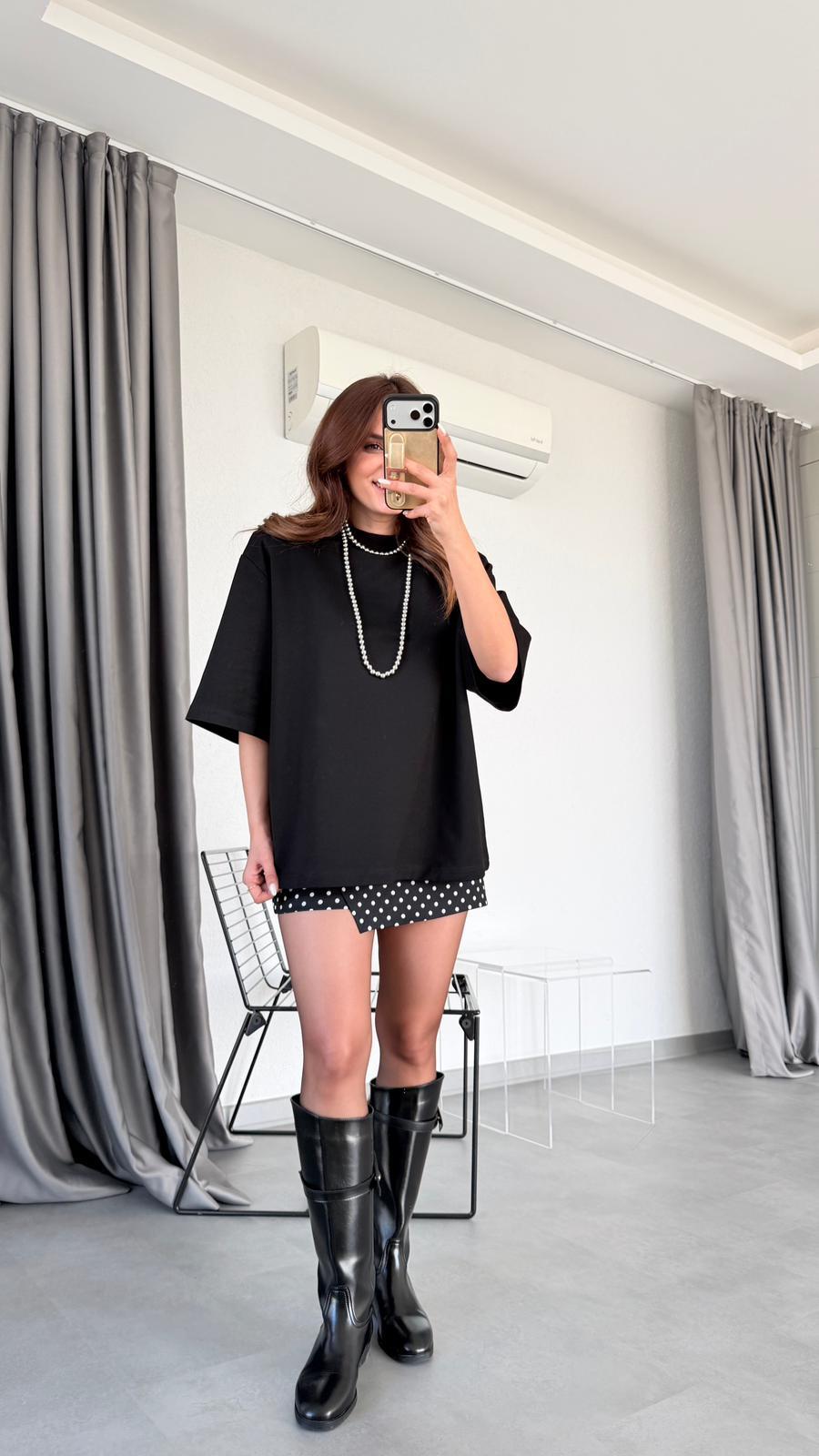 Celina Düz Vatkalı Tişört