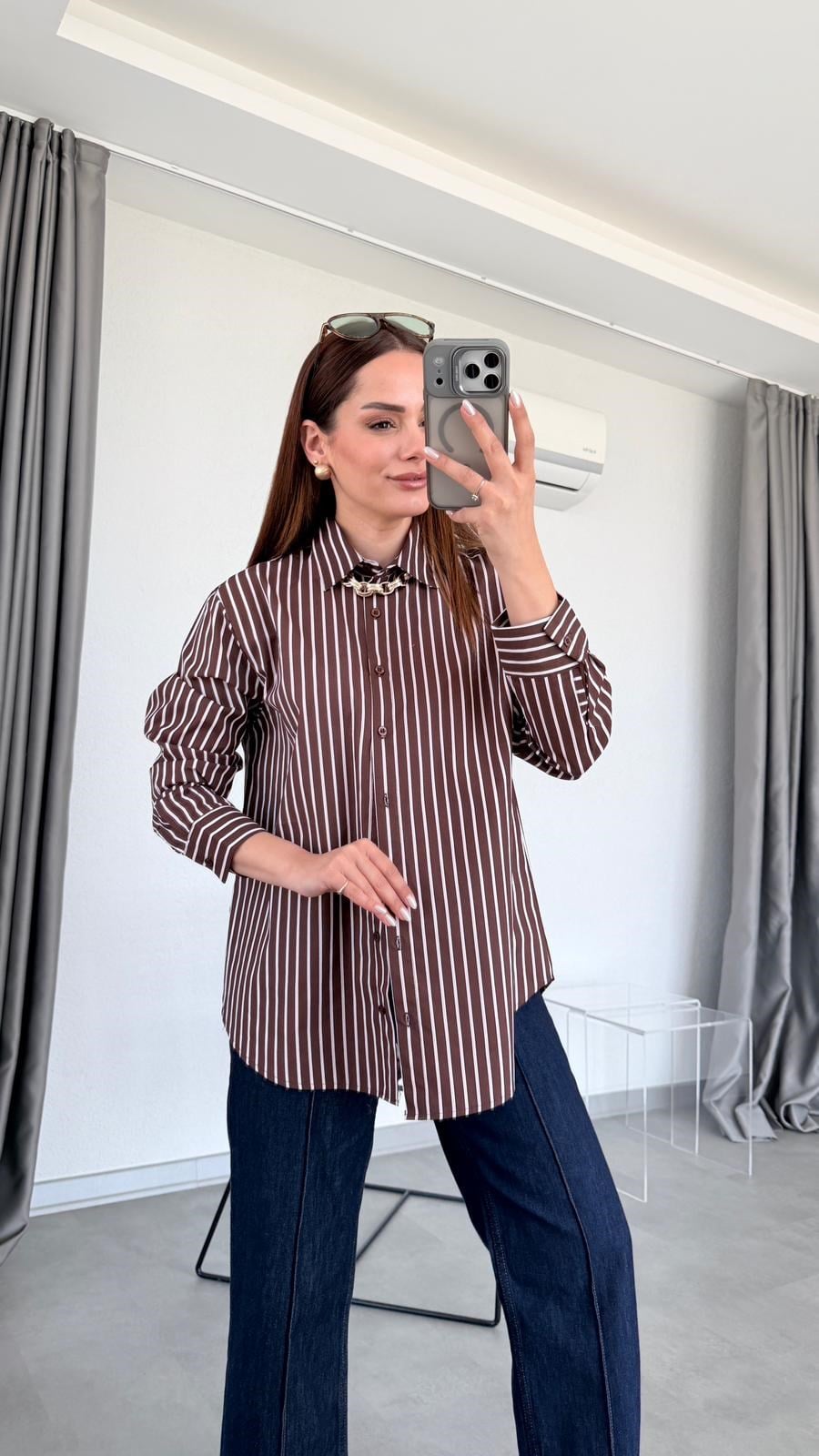 Nancy Çizgili Gömlek