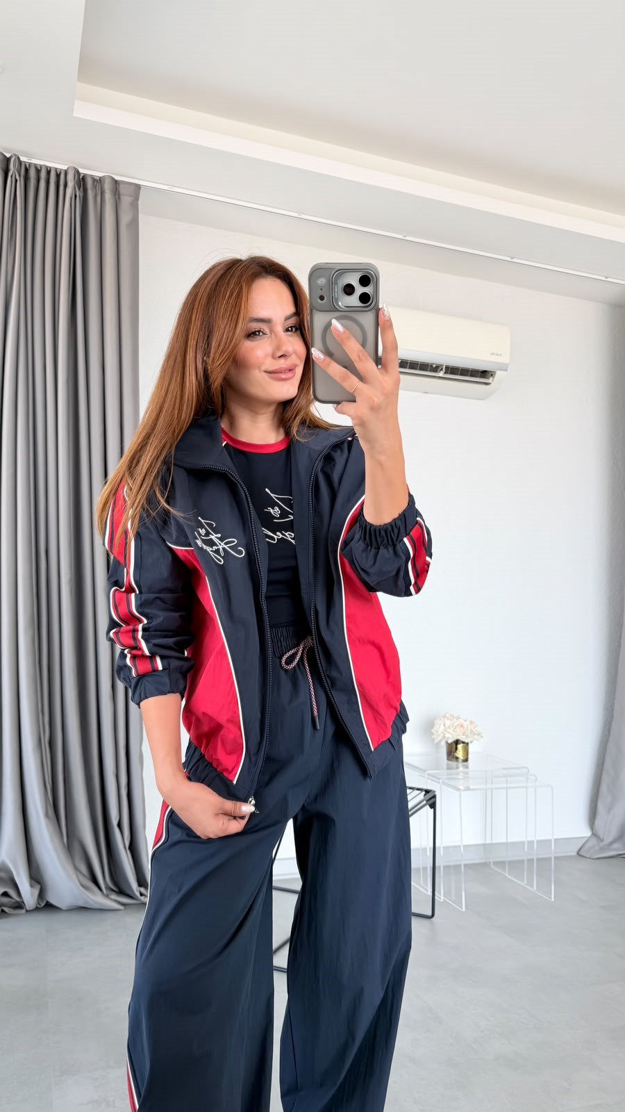 Lacivert Angel Lastik Detaylı Ceket