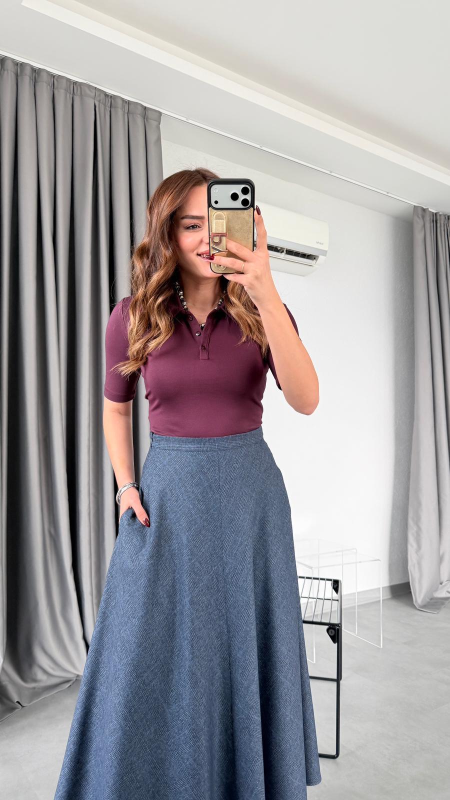 Polo Yaka Kısa Kol Bodysuit