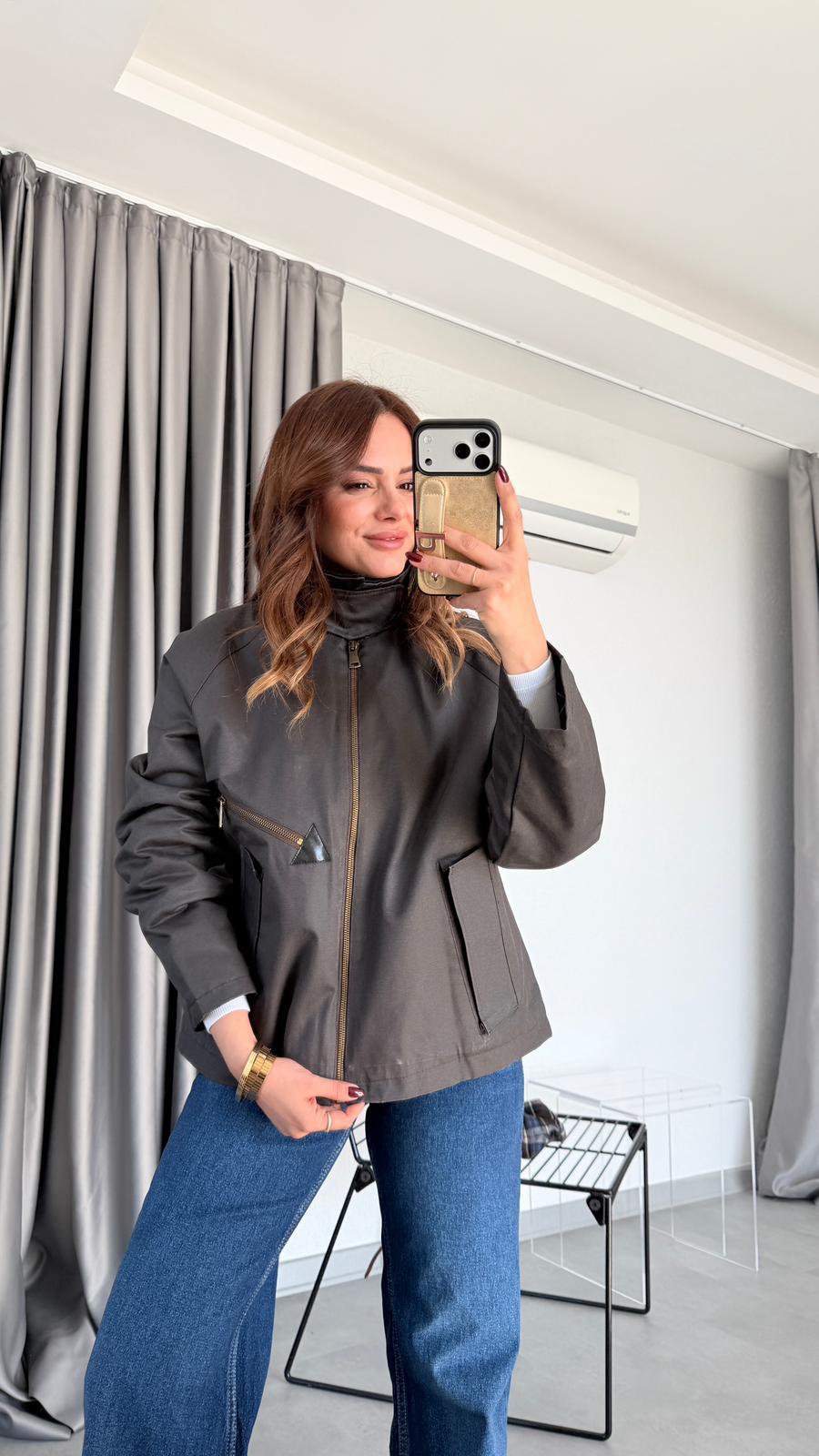 Akira Fermuar Cep Detaylı Ceket