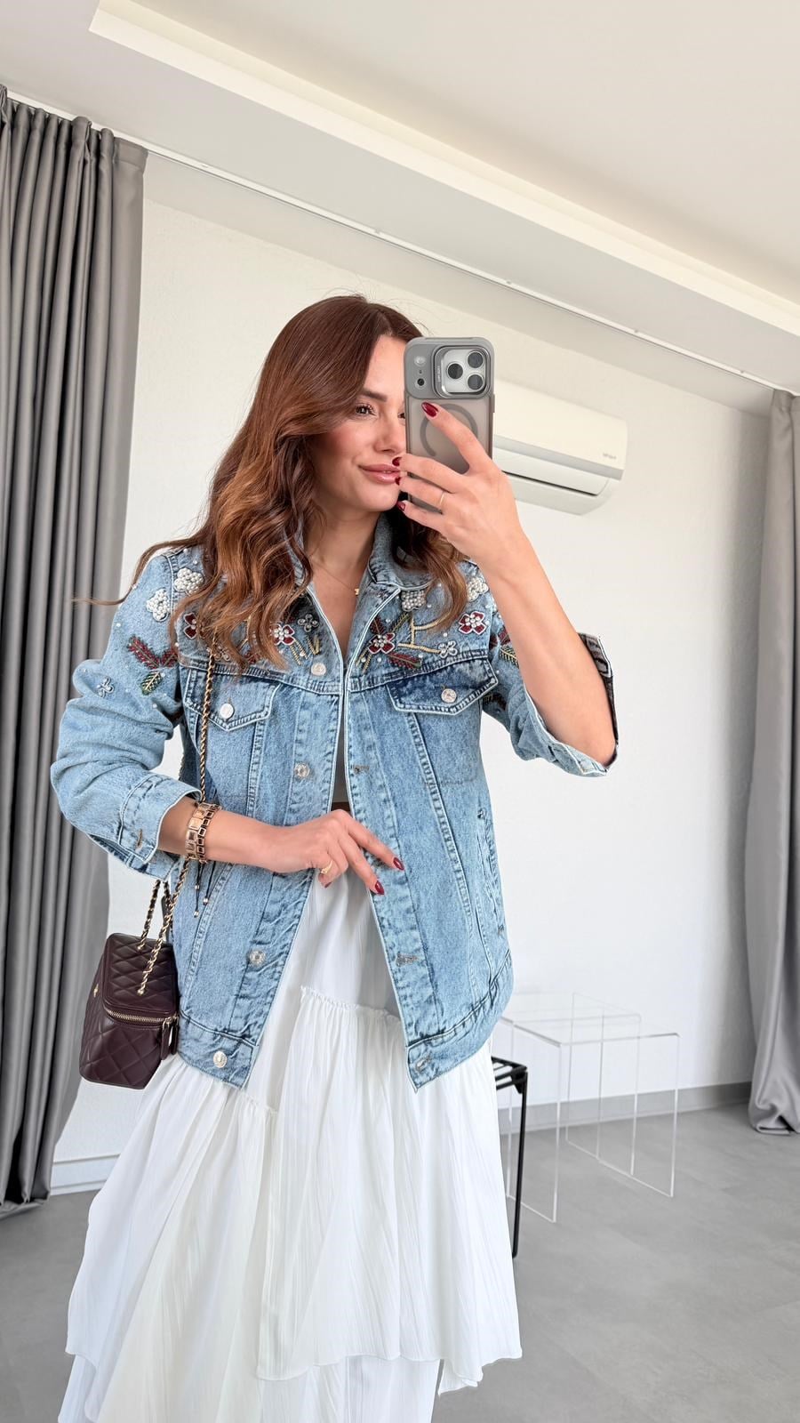 Suva Boncuk İşlemeli Ceket
