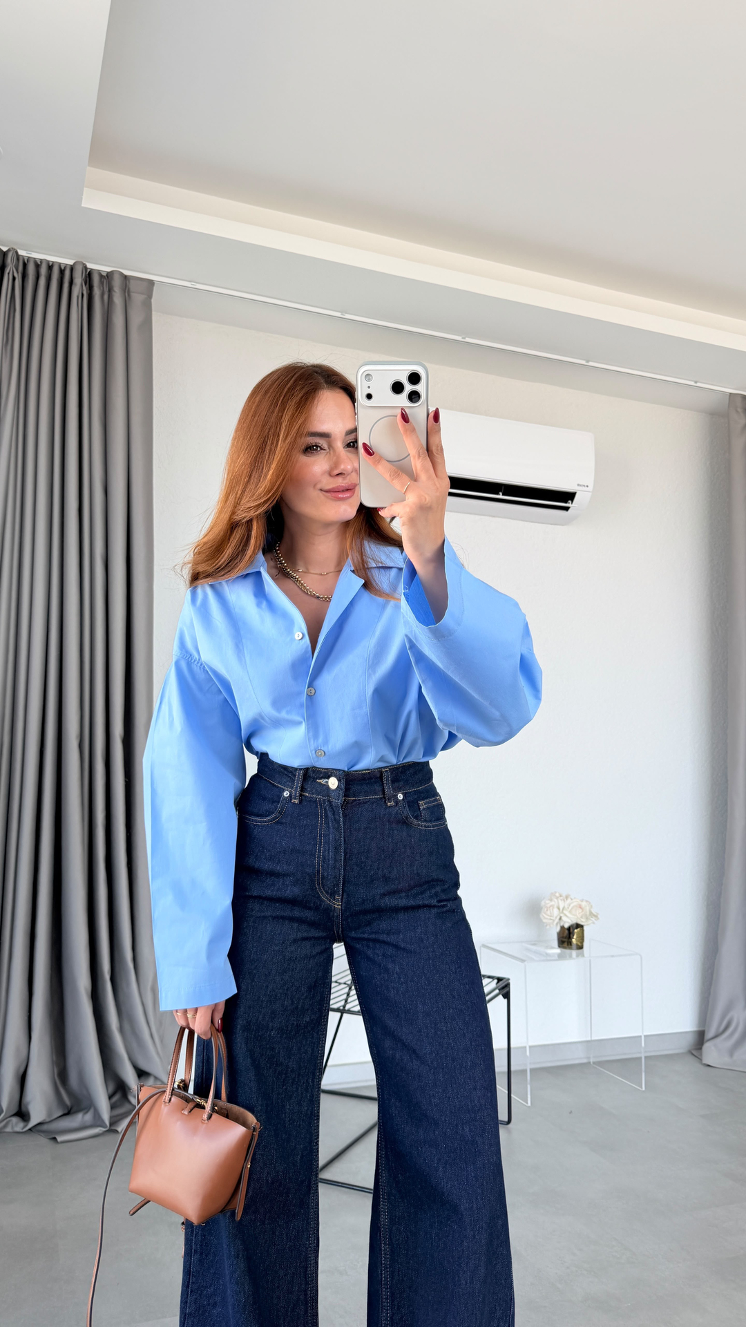 Mavi Lohan Oversize Standart Beden Gömlek