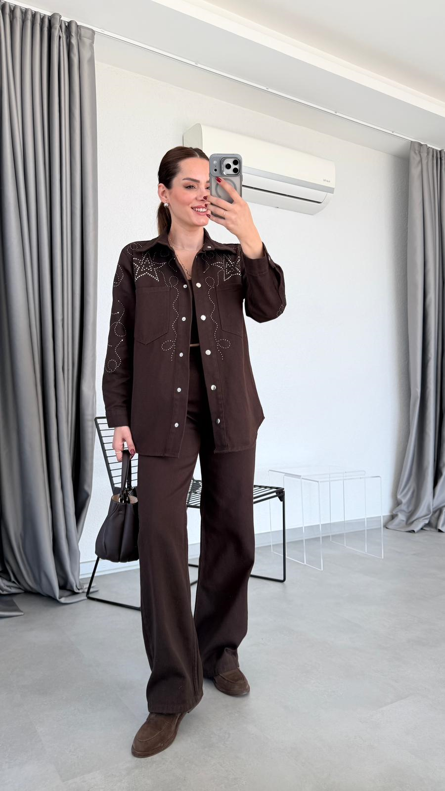 Yıldız İşlemeli Ceket Pantolon Takım