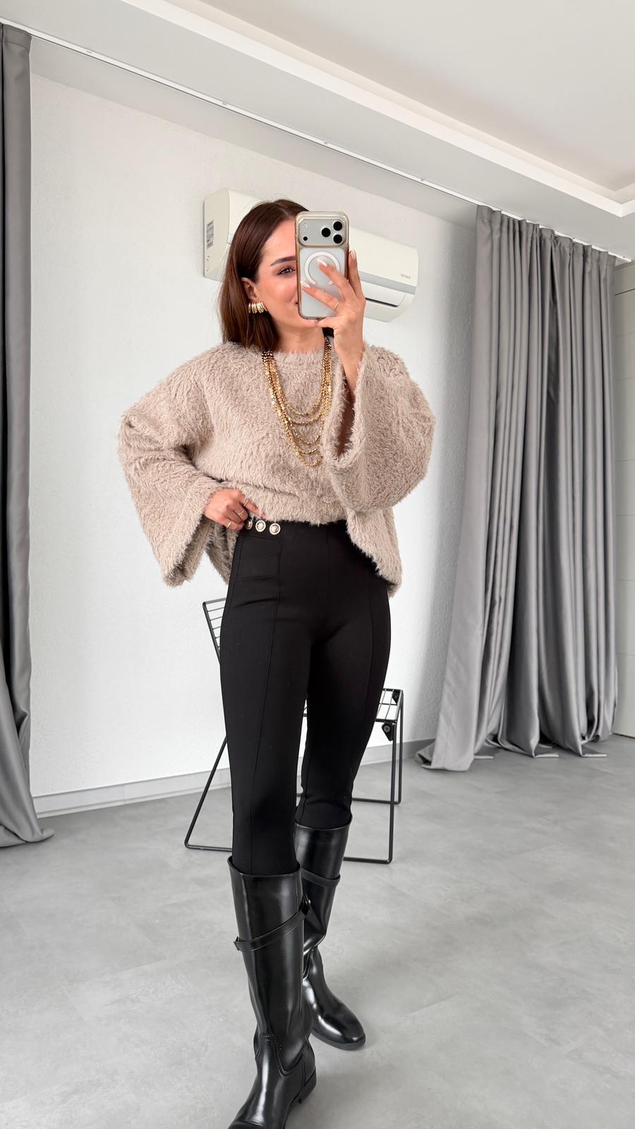 Çıtçıt Detaylı Çelik Tayt