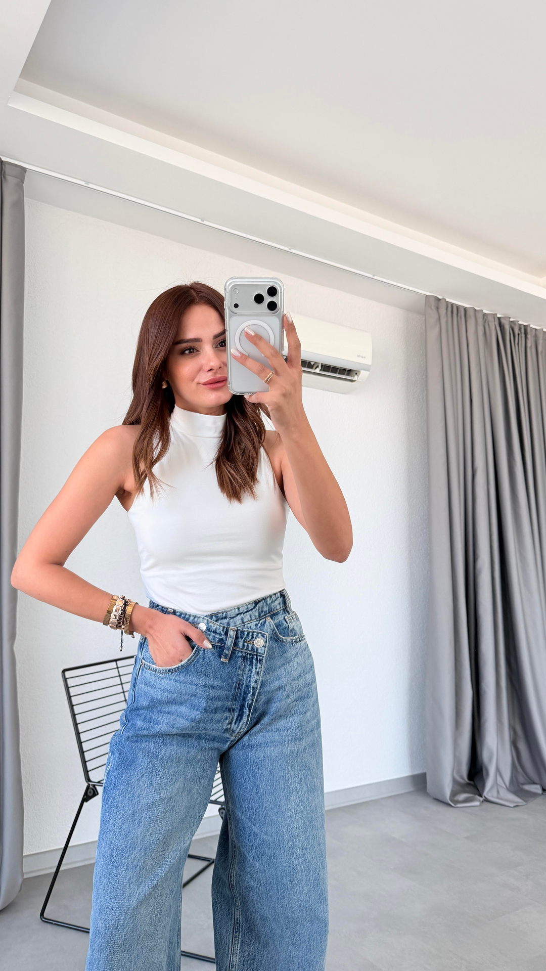 Franco Boğazlı Kolsuz Bodysuit