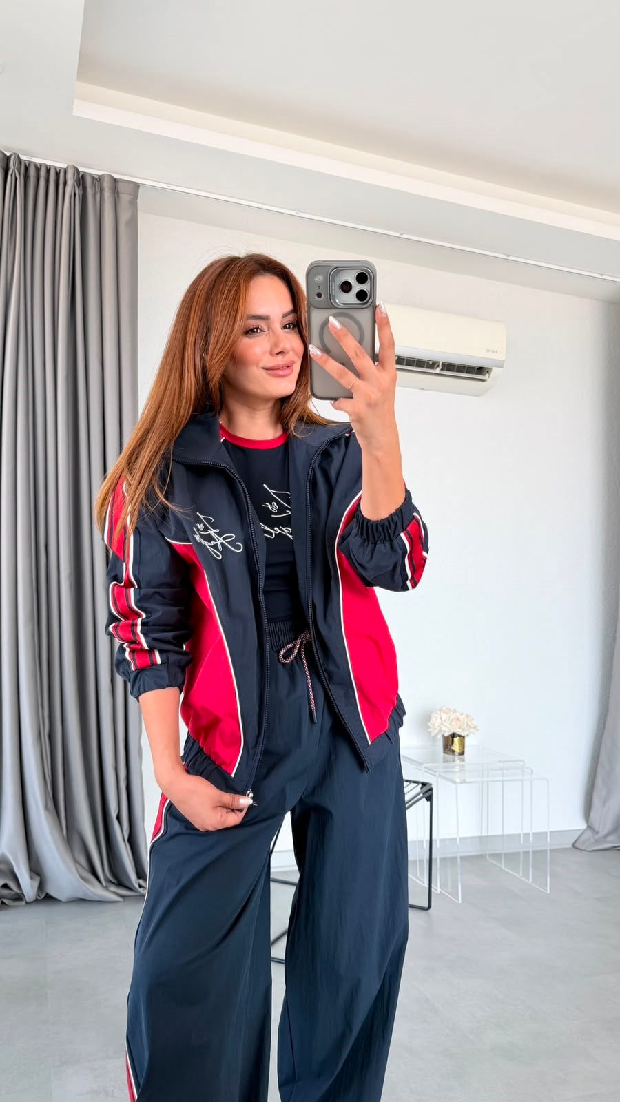 Lacivert Angel Lastik Detaylı Ceket