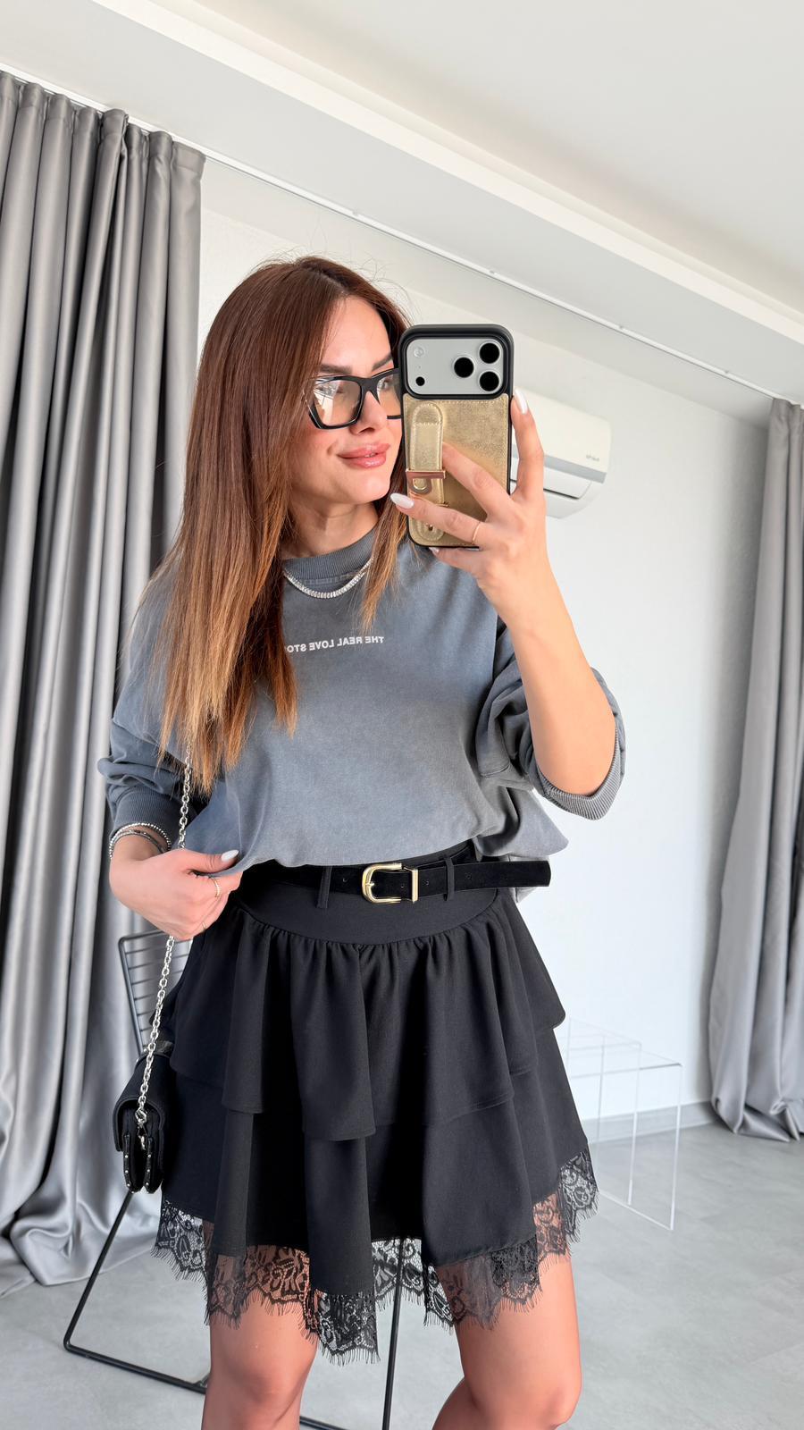 Carolina Baskı Detaylı Sweatshirt