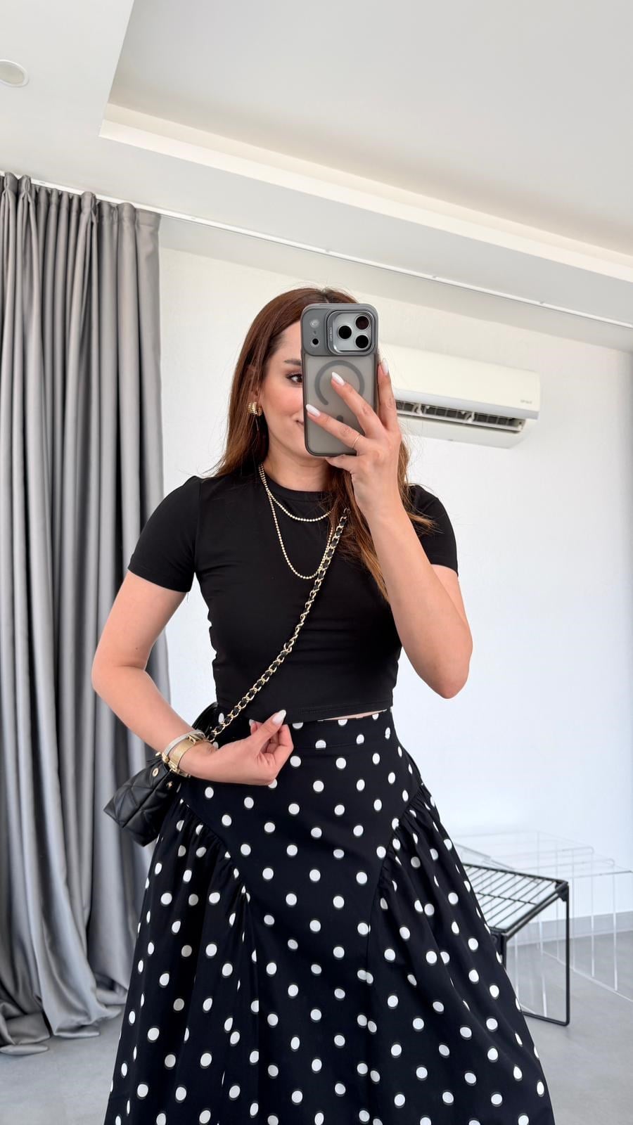 Siyah Zarina Crop Bluz