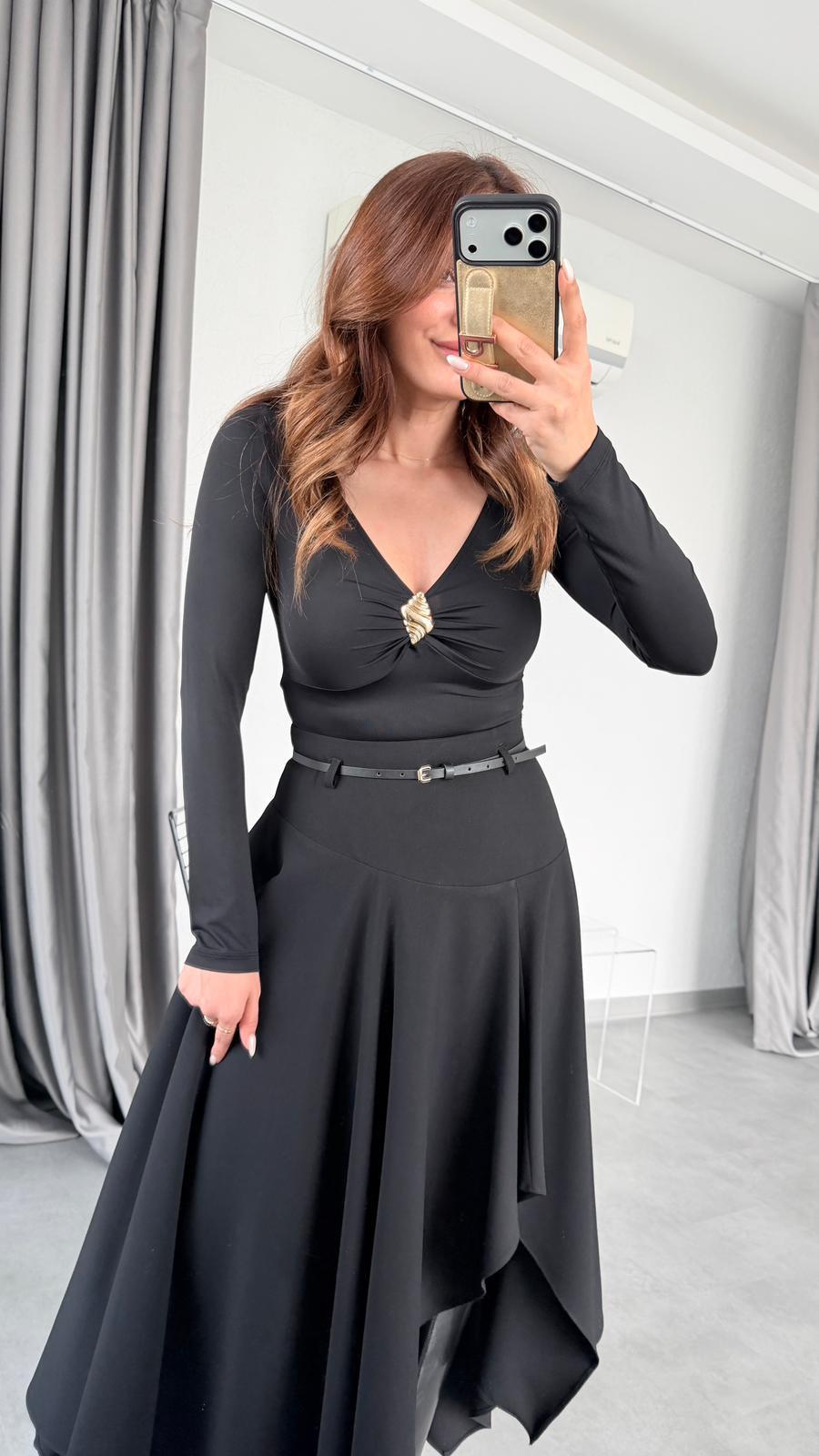 Diego Önü Tokalı Bodysuit