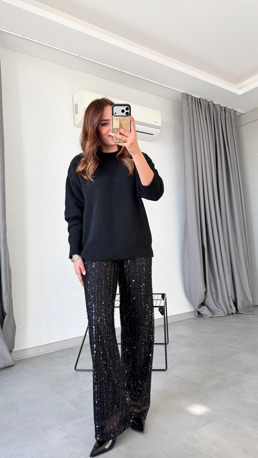 Ashe Kendinden Pullu Pantolon