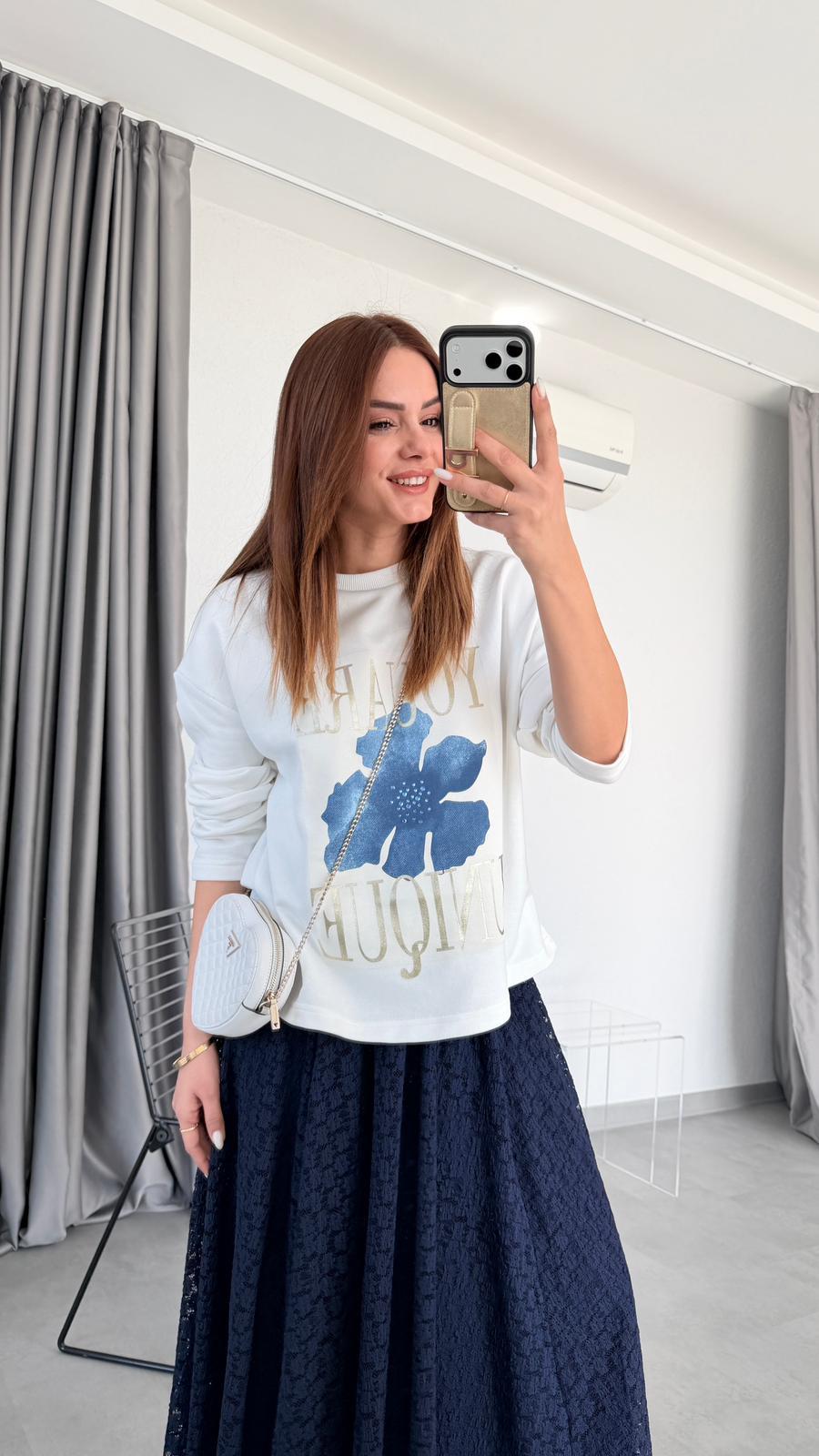 Emily Baskı Detaylı Sweatshirt