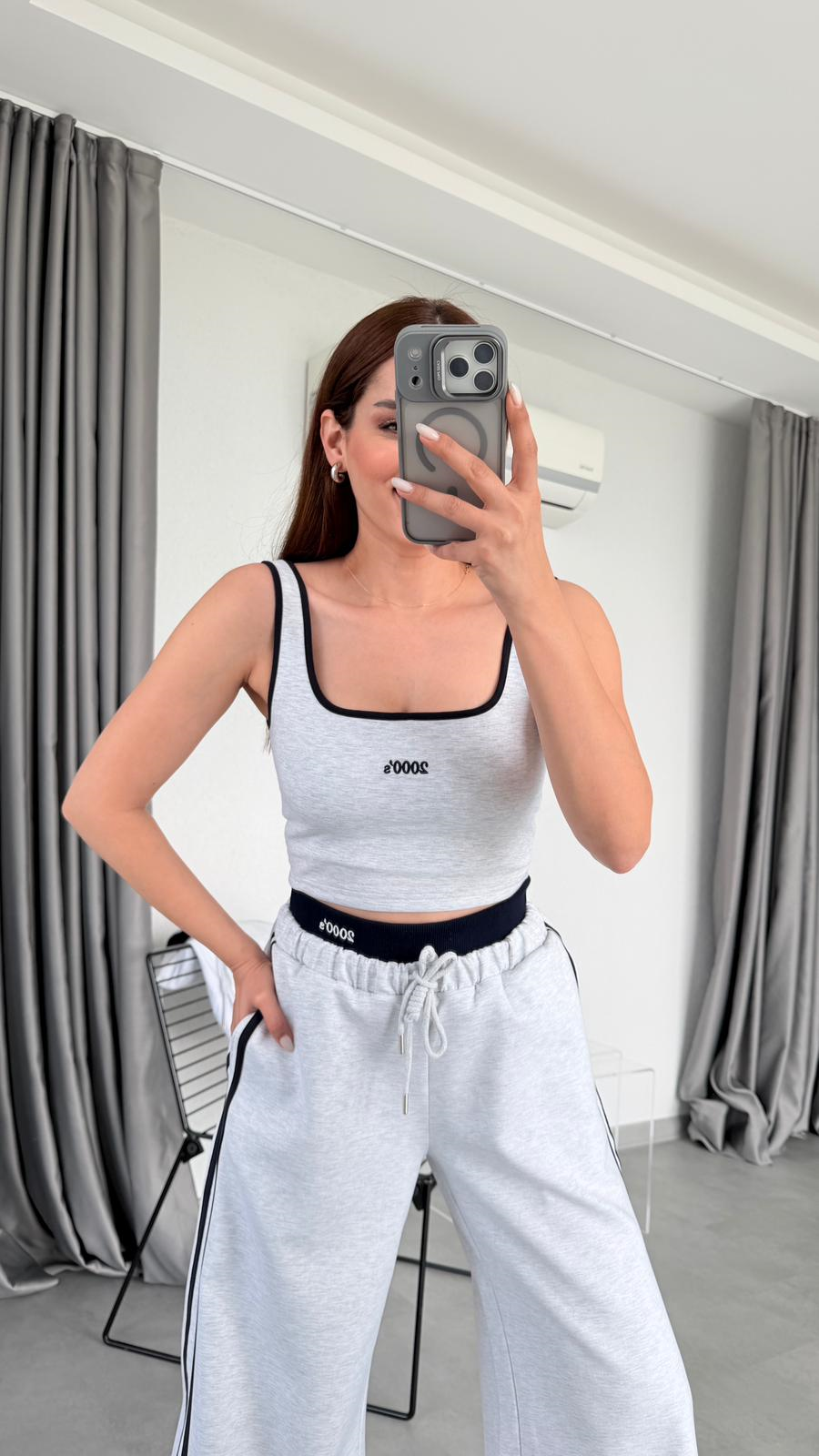 Cecilia Yazı Detaylı Crop Atlet