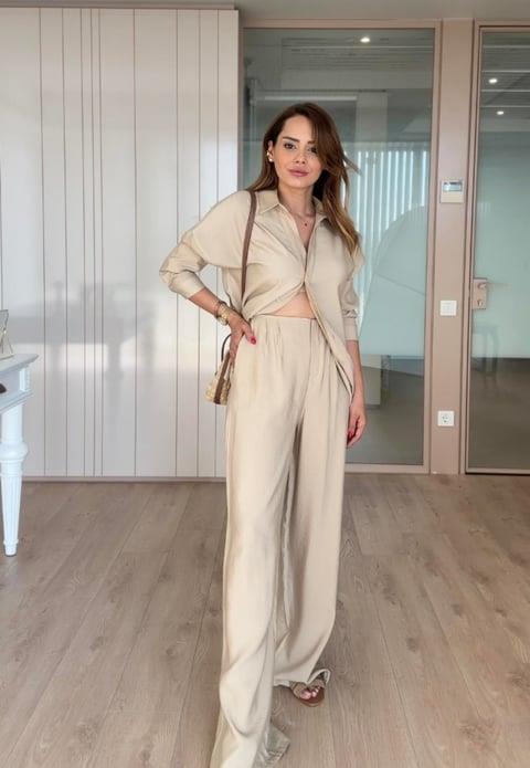 Ines Gömlek Pantolon Takım