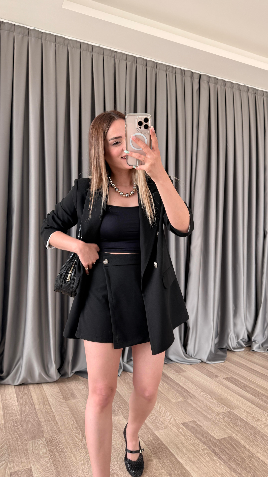 Lizbon Gold Düğmeli Blazer Ceket