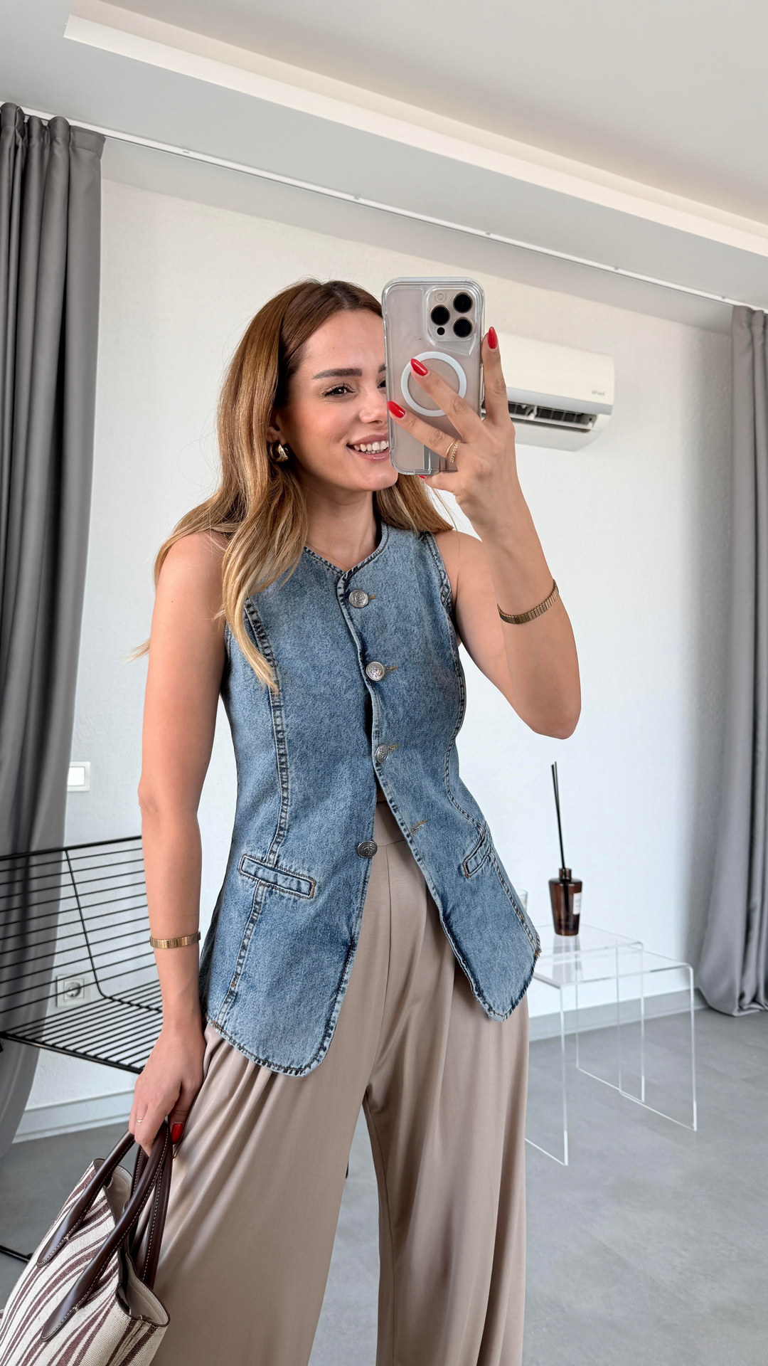 Pelin Yıldız Butik | Aura Denim Yelek | Kadın Giyim