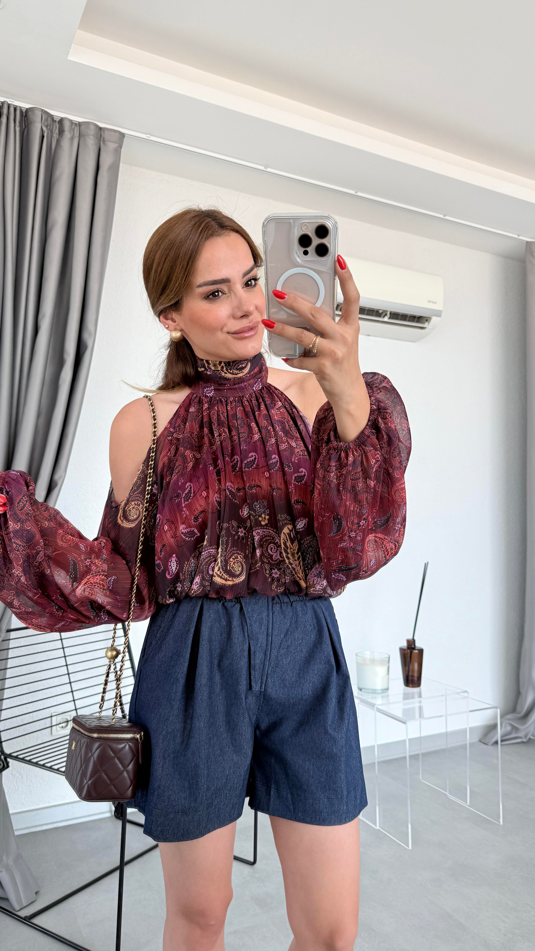 Pelin Yıldız Butik | Aura Omuzu Açık Belden Lastikli Bluz | Kadın Giyim