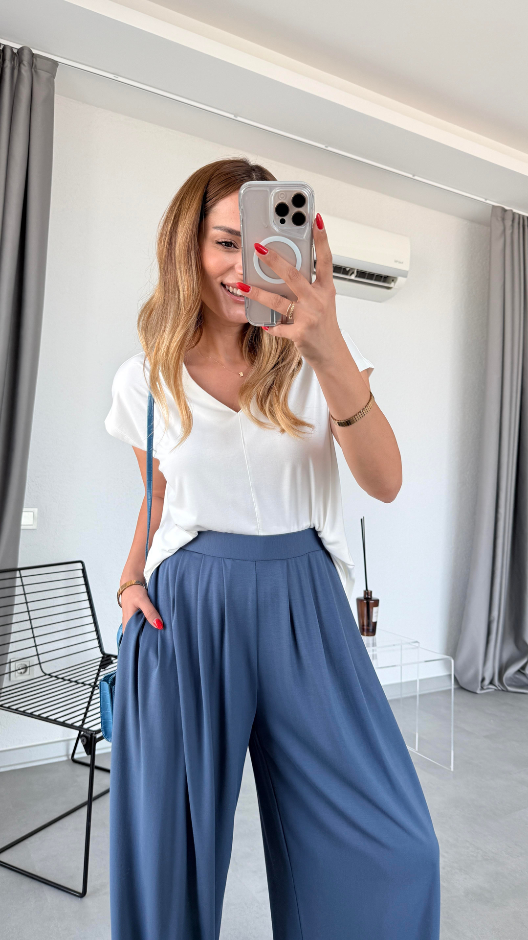 Pelin Yıldız Butik | Aura V Yaka Bluz | Kadın Giyim