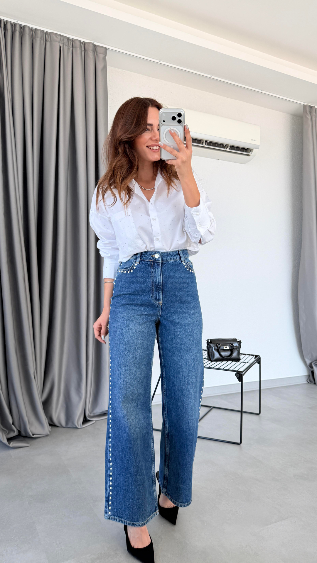 Pelin Yıldız Butik | Berlin Zımba Detaylı Jean | Mersin Butik