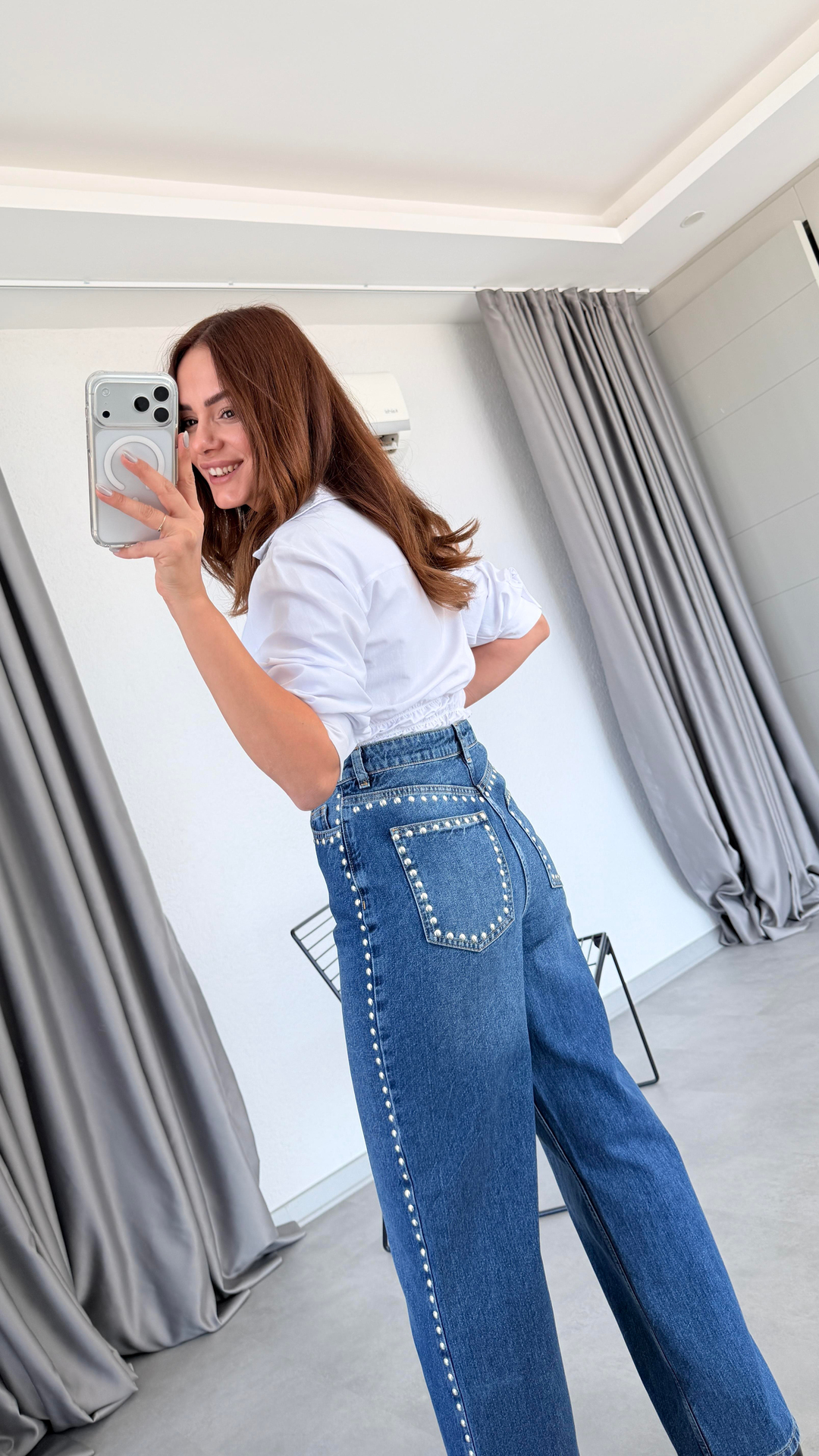 Pelin Yıldız Butik | Berlin Zımba Detaylı Jean | Mersin Butik