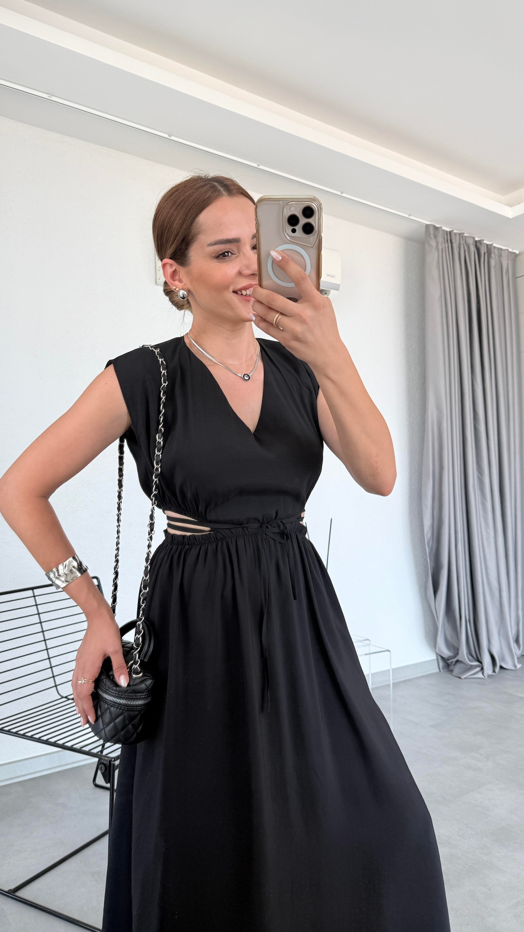 Pelin Yıldız Butik | Brice Pencere Detaylı Elbise | Kadın Giyim 