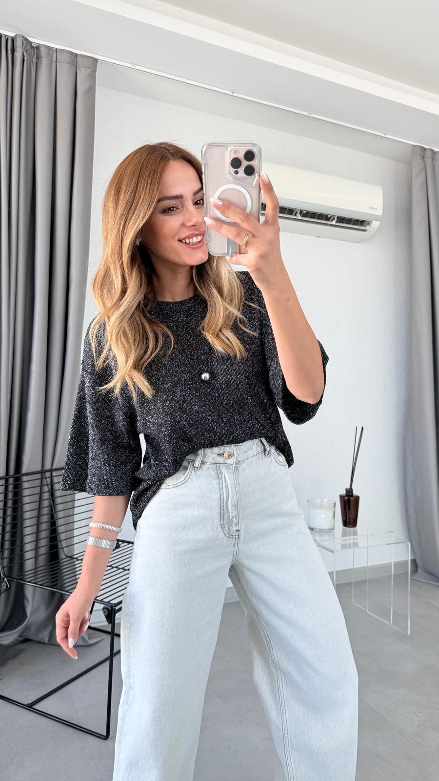 Pelin Yıldız Butik | Carley Simli Bluz | Mersin Butik 
