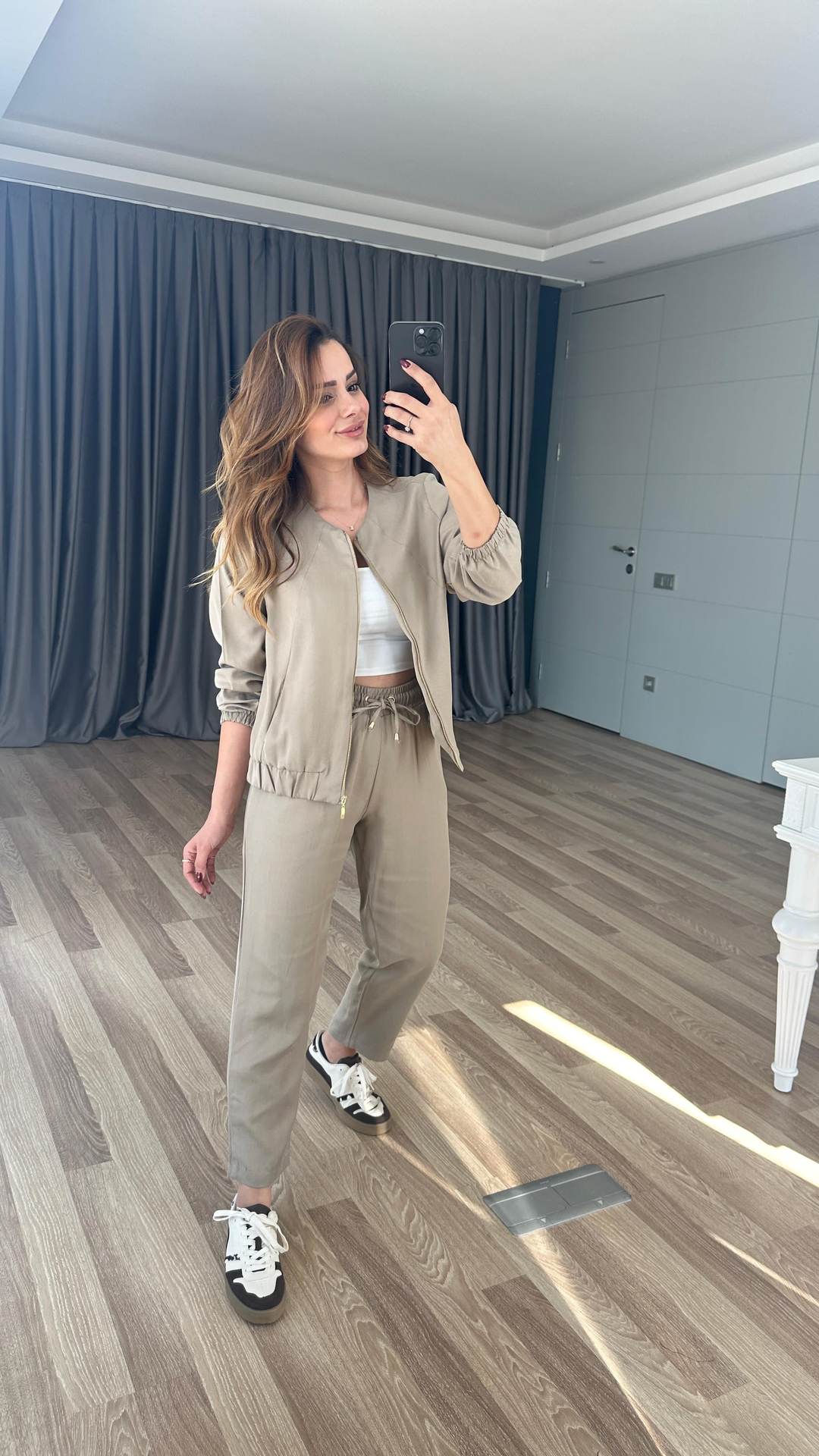 Pelin Yıldız Butik | Lexi Fermuarlı Beli Lastikli Takım | Kadın Giyim