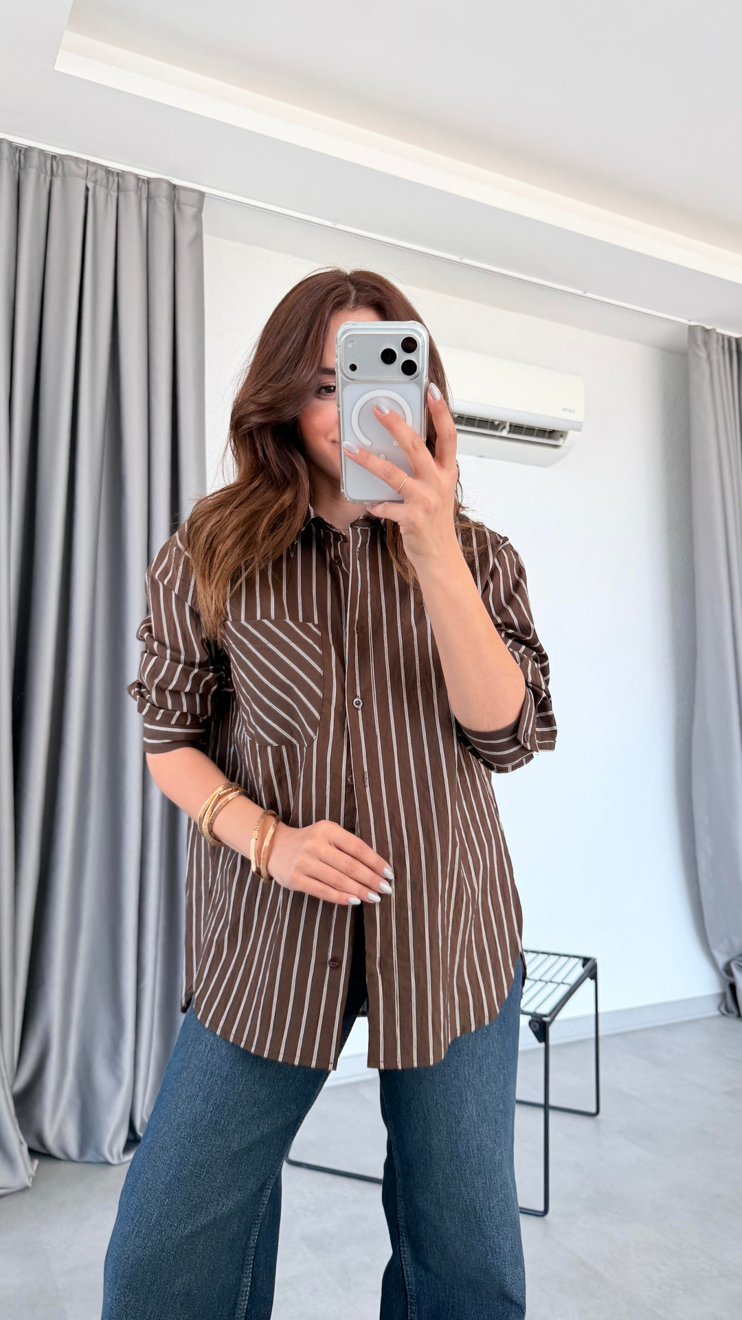 Pelin Yıldız Butik | Liana Çizgili Gömlek | Mersin Butik