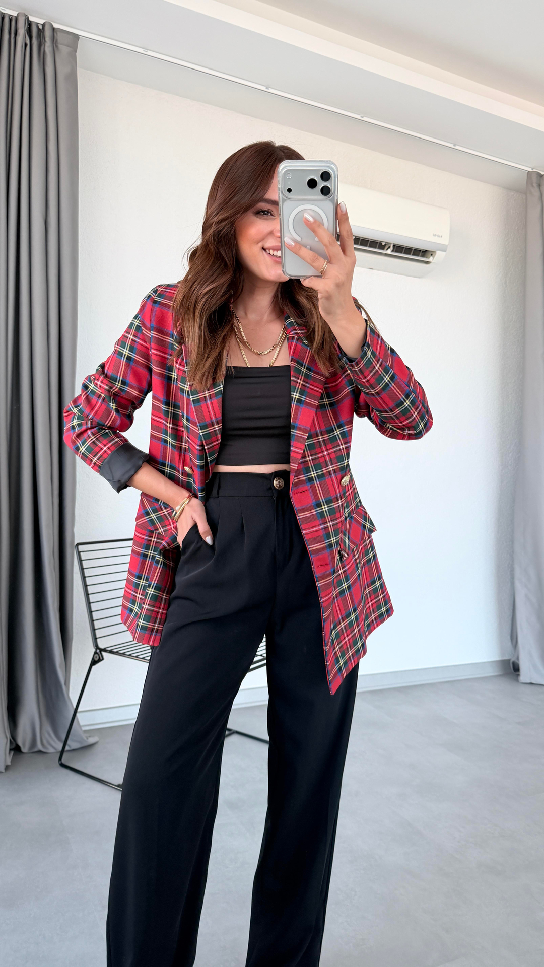 Pelin Yıldız Butik | Ruby Desenli Blazer Ceket | Mersin Butik