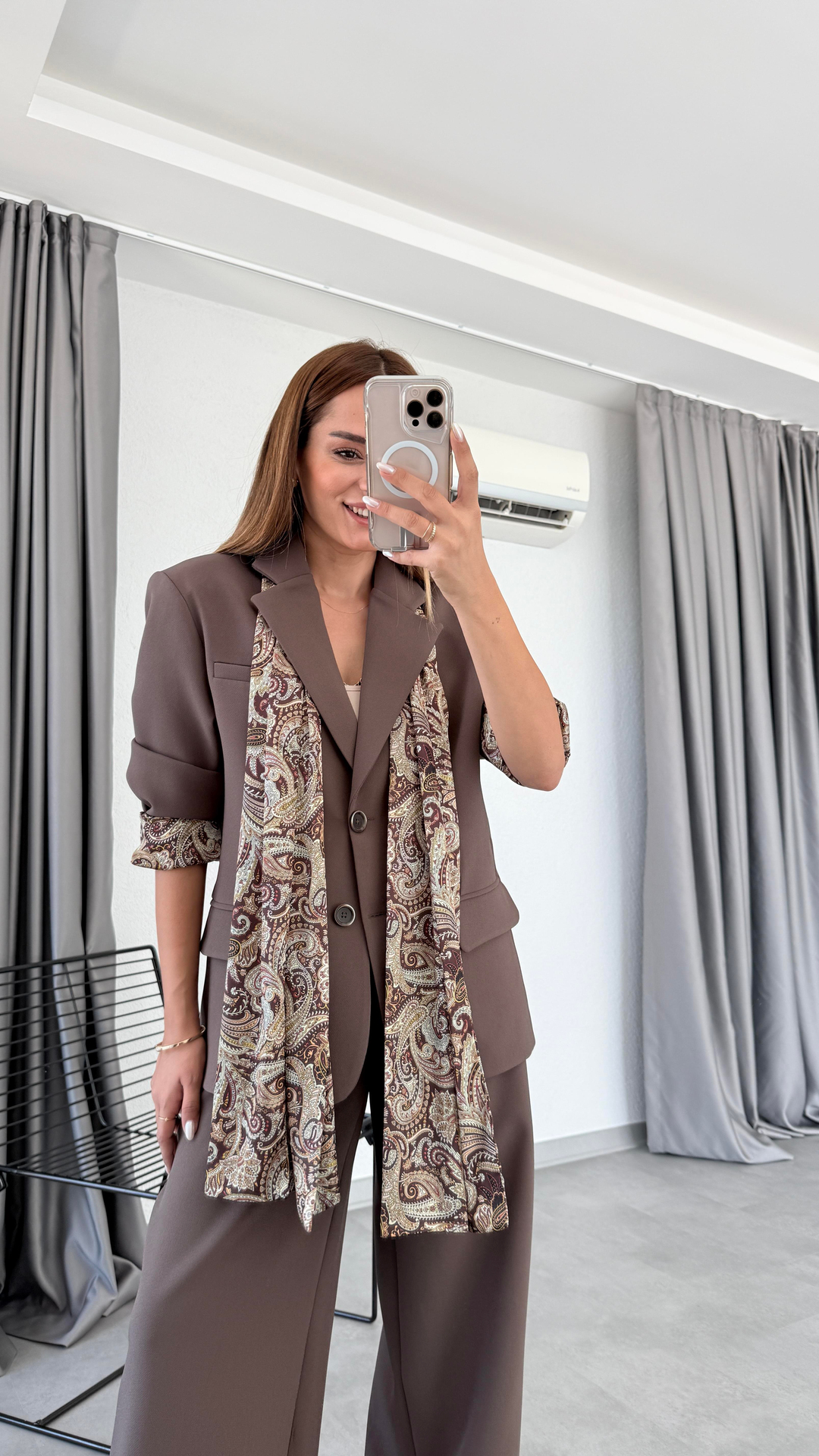 Pelin Yıldız Butik | Saten Astarlı Ceket Takım | Mersin Butik