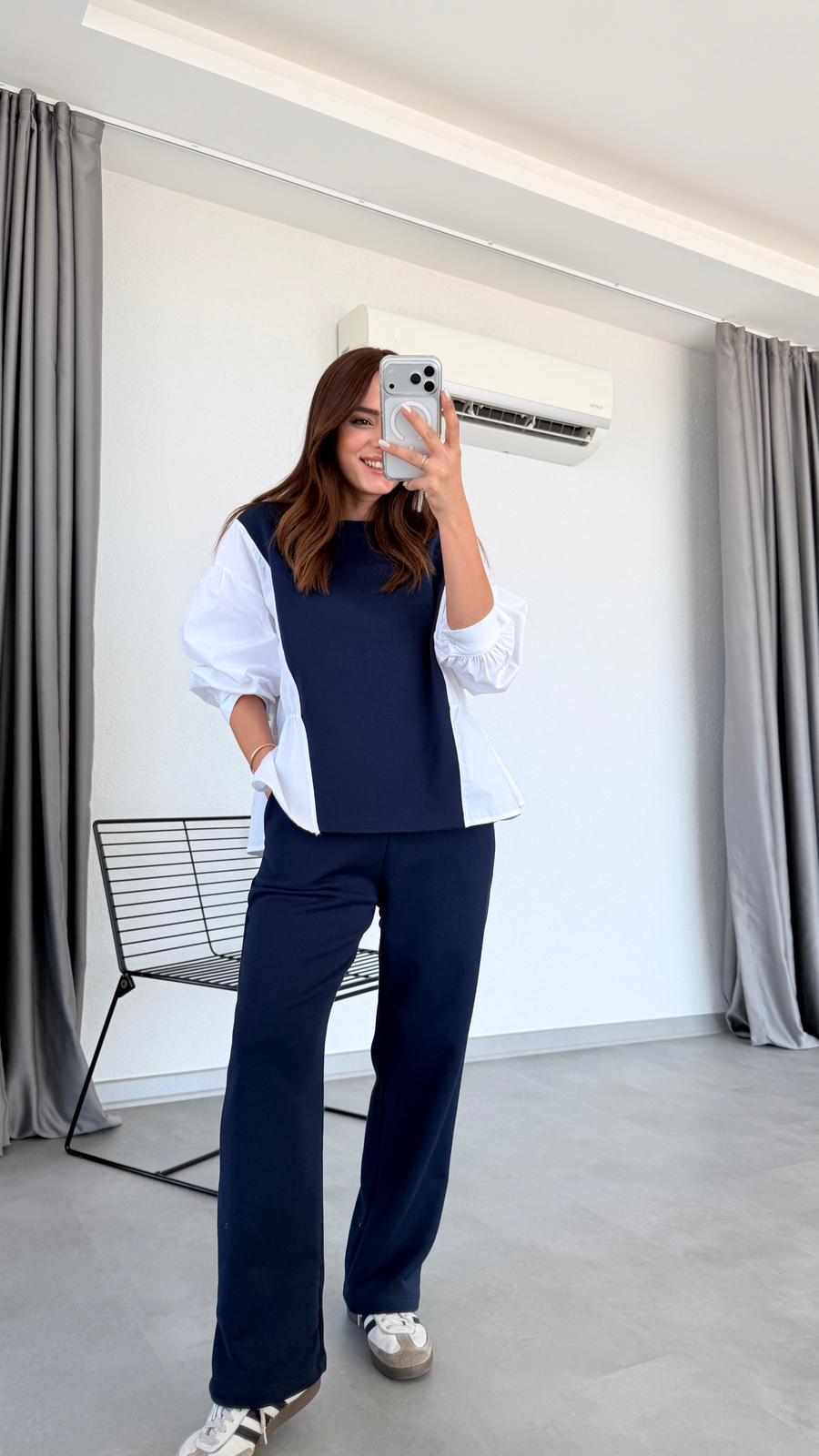 Pelin Yıldız Butik | Sweat Gömlek Detaylı Takım | Mersin Butik