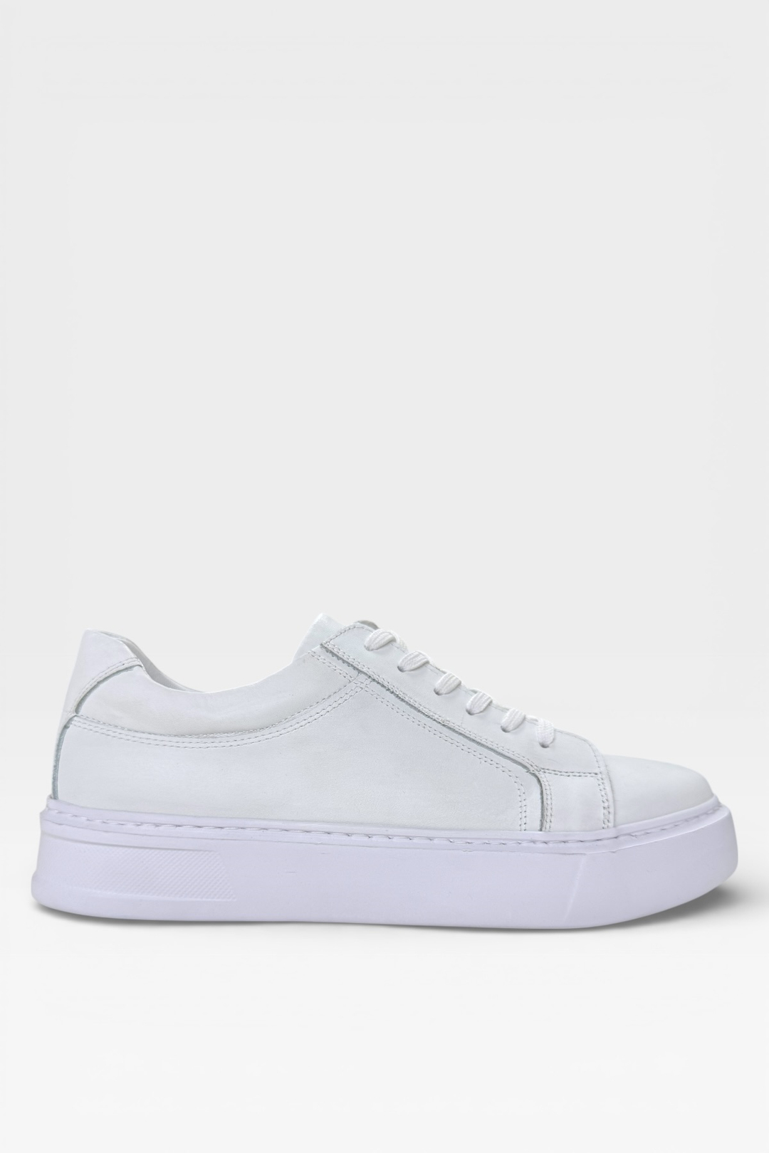 Hakiki Deri Sneaker Erkek Ayakkabı BEYAZ