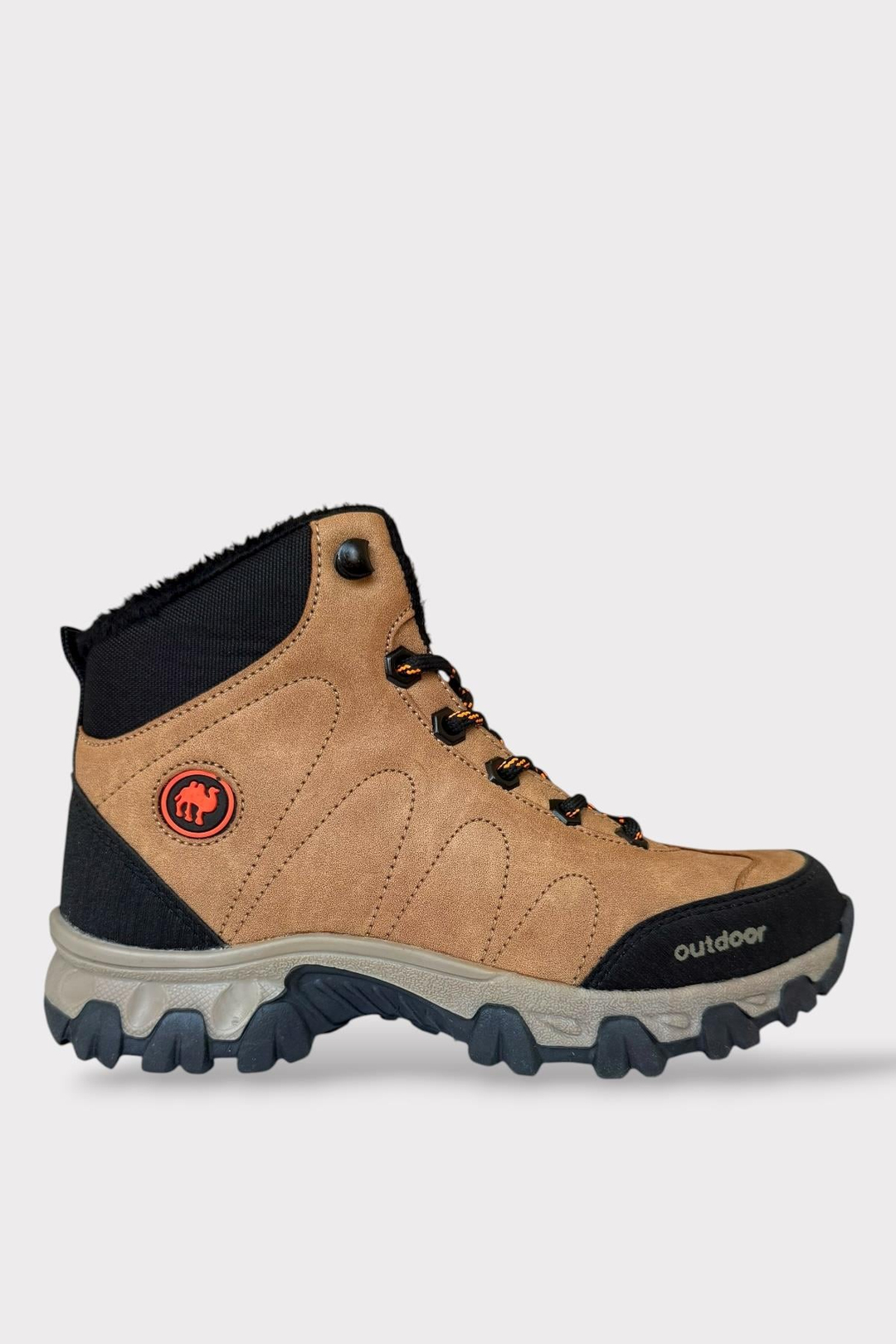 Soğuk Geçirmez Unisex Uzun Outdoor Trekking Bot Ayakkabı TABA