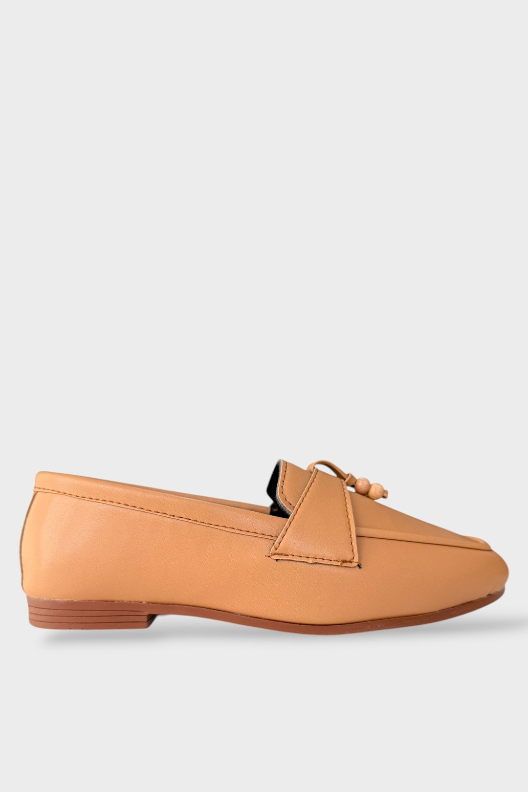 Püskül Detay Şık Günlük Kadın Babet BEJ