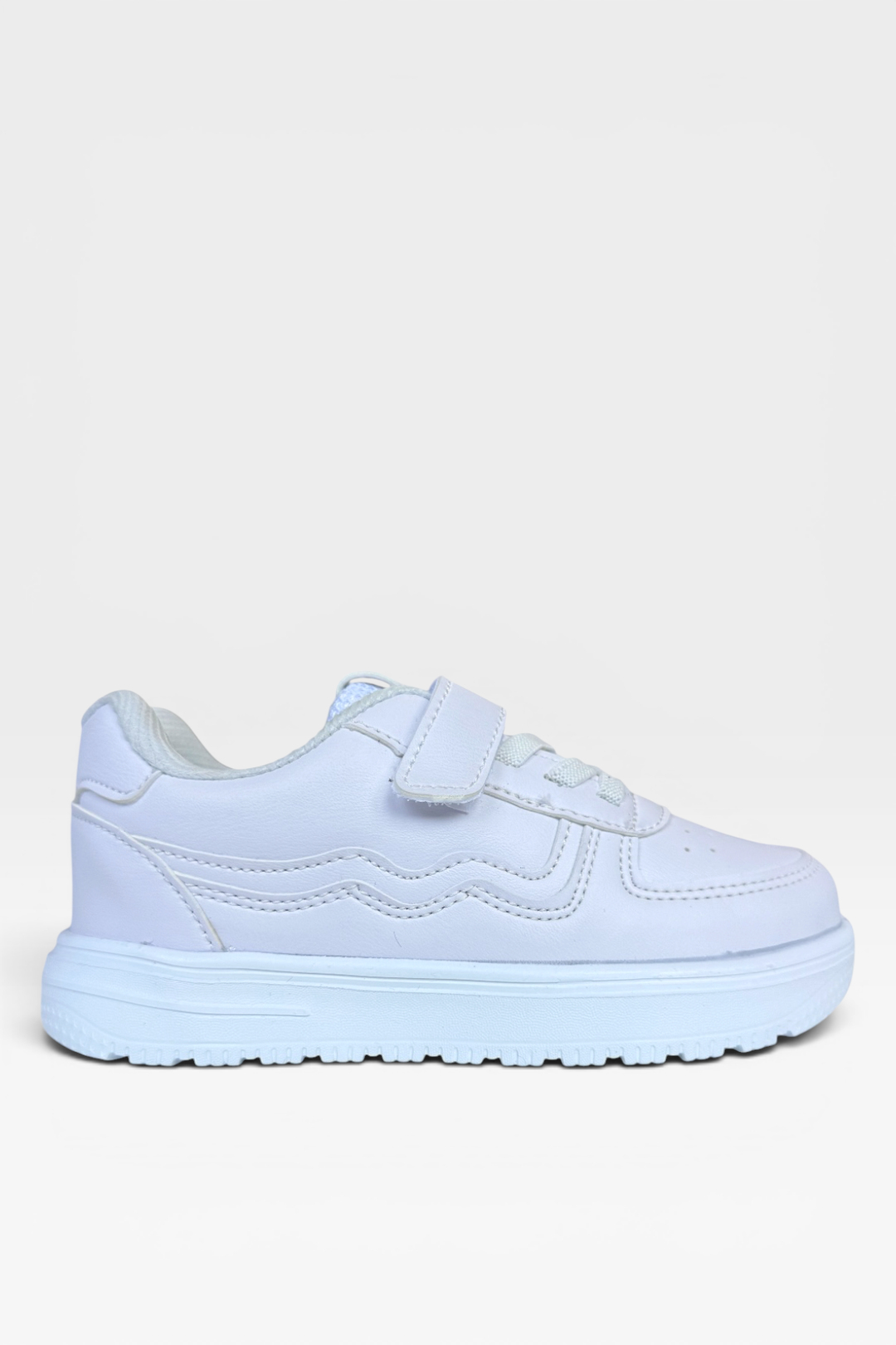 Anatomik Taban Cırtlı Rahat Hafif Sneaker Çocuk Spor Ayakkabı BEYAZ
