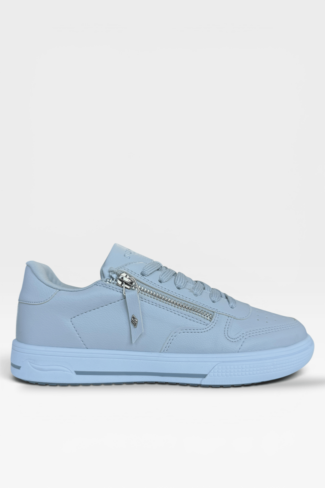 Günlük Hafif Taban Bağcıklı Fermuarlı Kadın Sneaker Ayakkabı GRİ