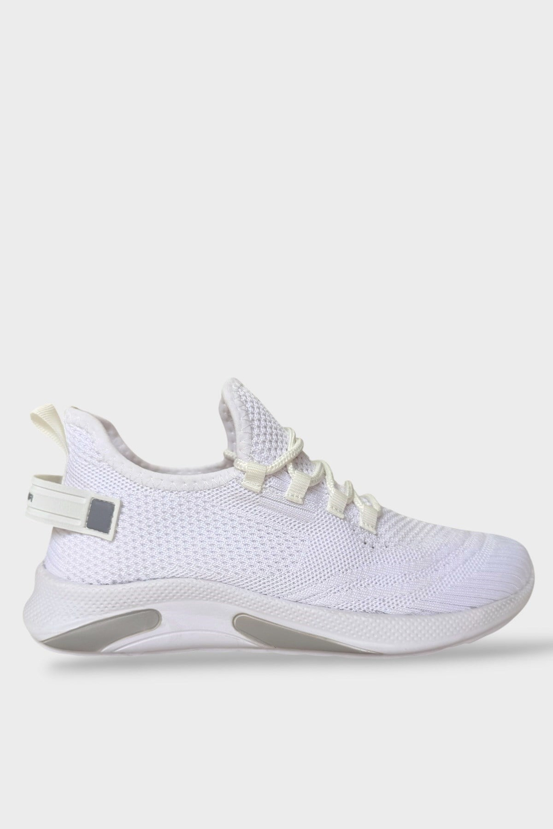 Triko Bağcıklı Unisex Spor Ayakkabı BEYAZ